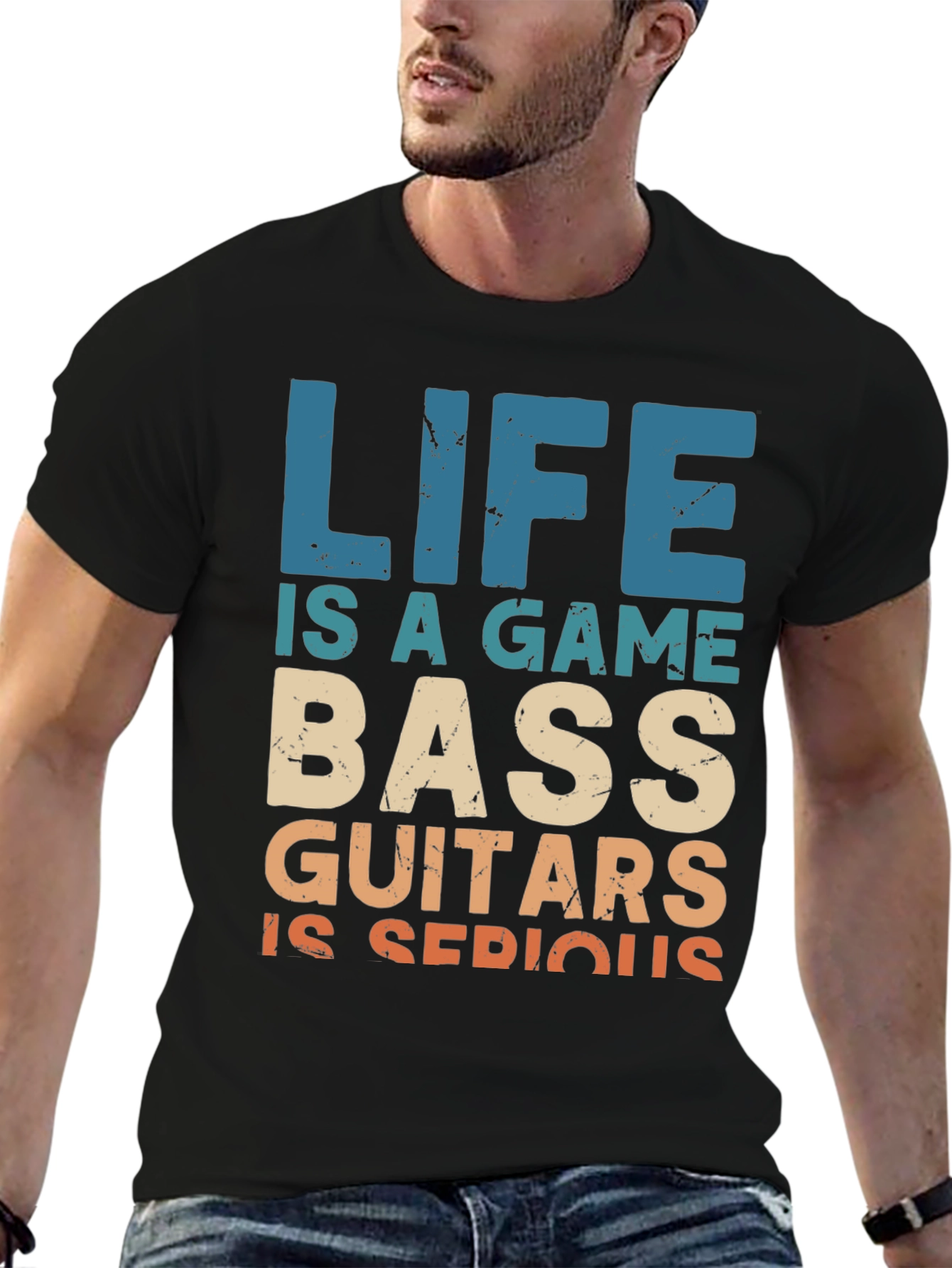 Black Bass Guitars T-Shirt: Life is a Game view 6