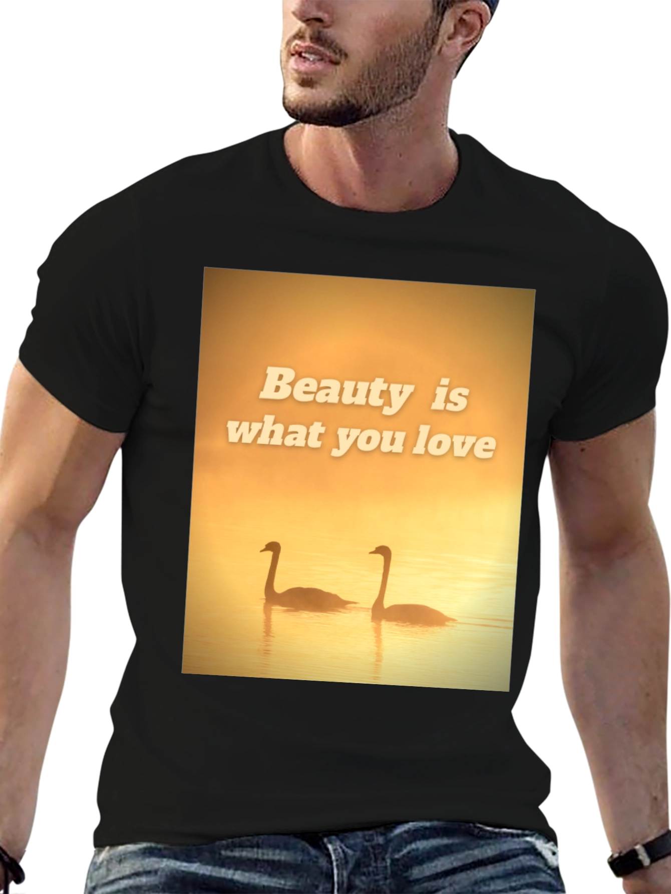 Black Beauty Swans Graphic T-Shirt view 6