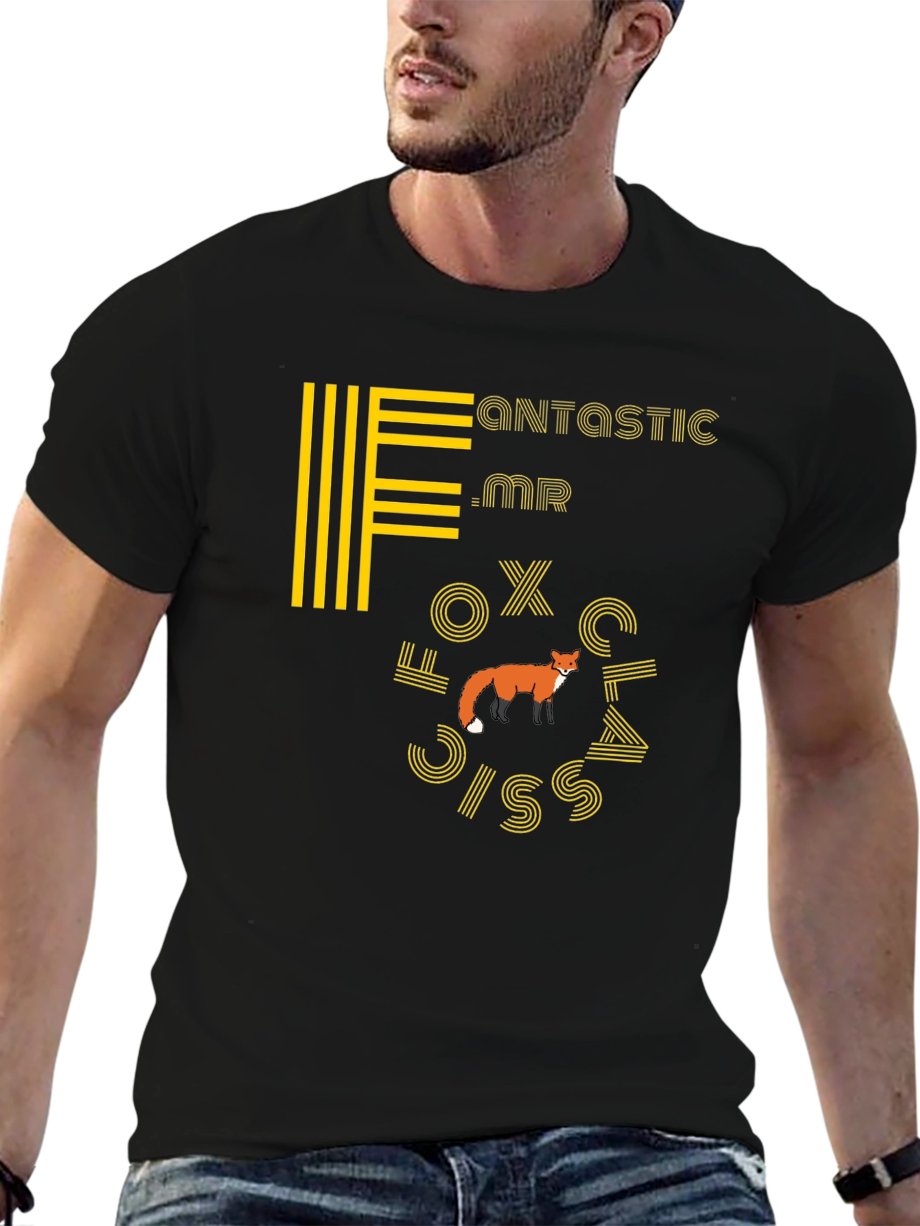 Black Fantastic Mr. Fox T-Shirt - Stylish Graphic Tee view 6