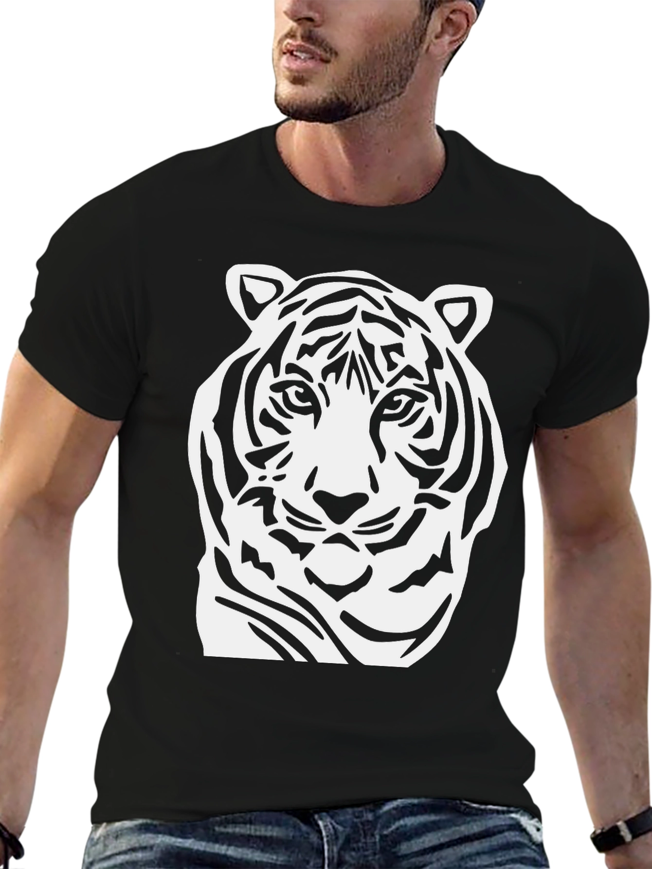 Black Black Tiger Graphic Tee view 6