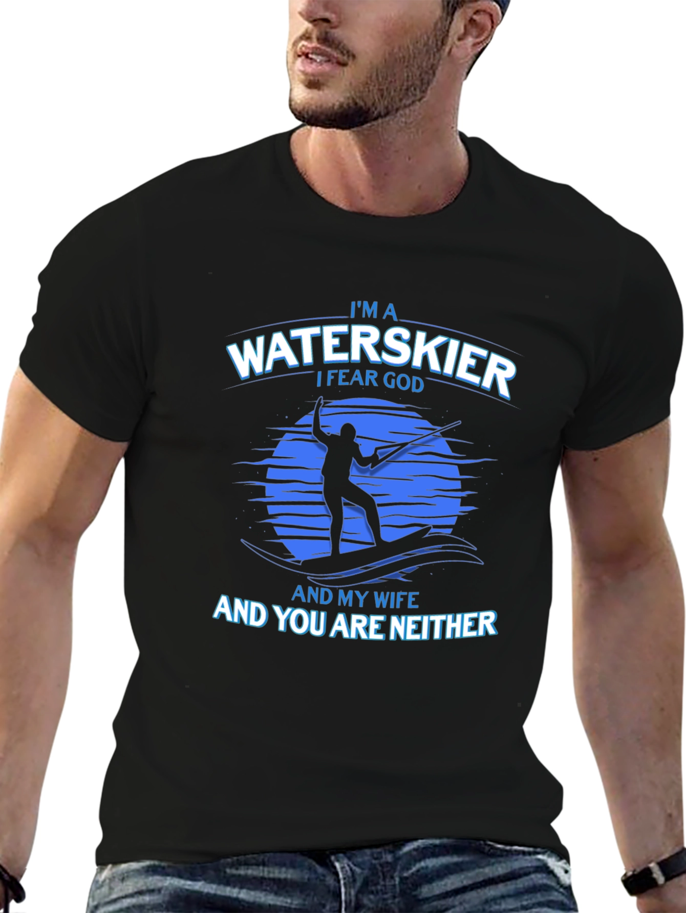 Black Waterskier I Fear God T-Shirt view 6