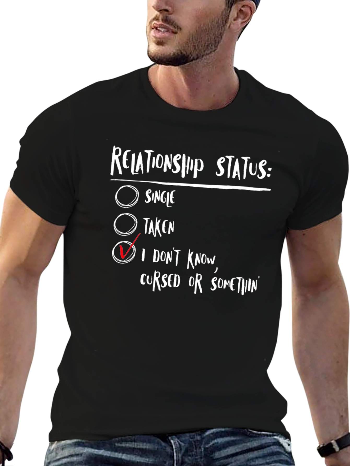 Black Relationship Status Funny Graphic Tee view 6
