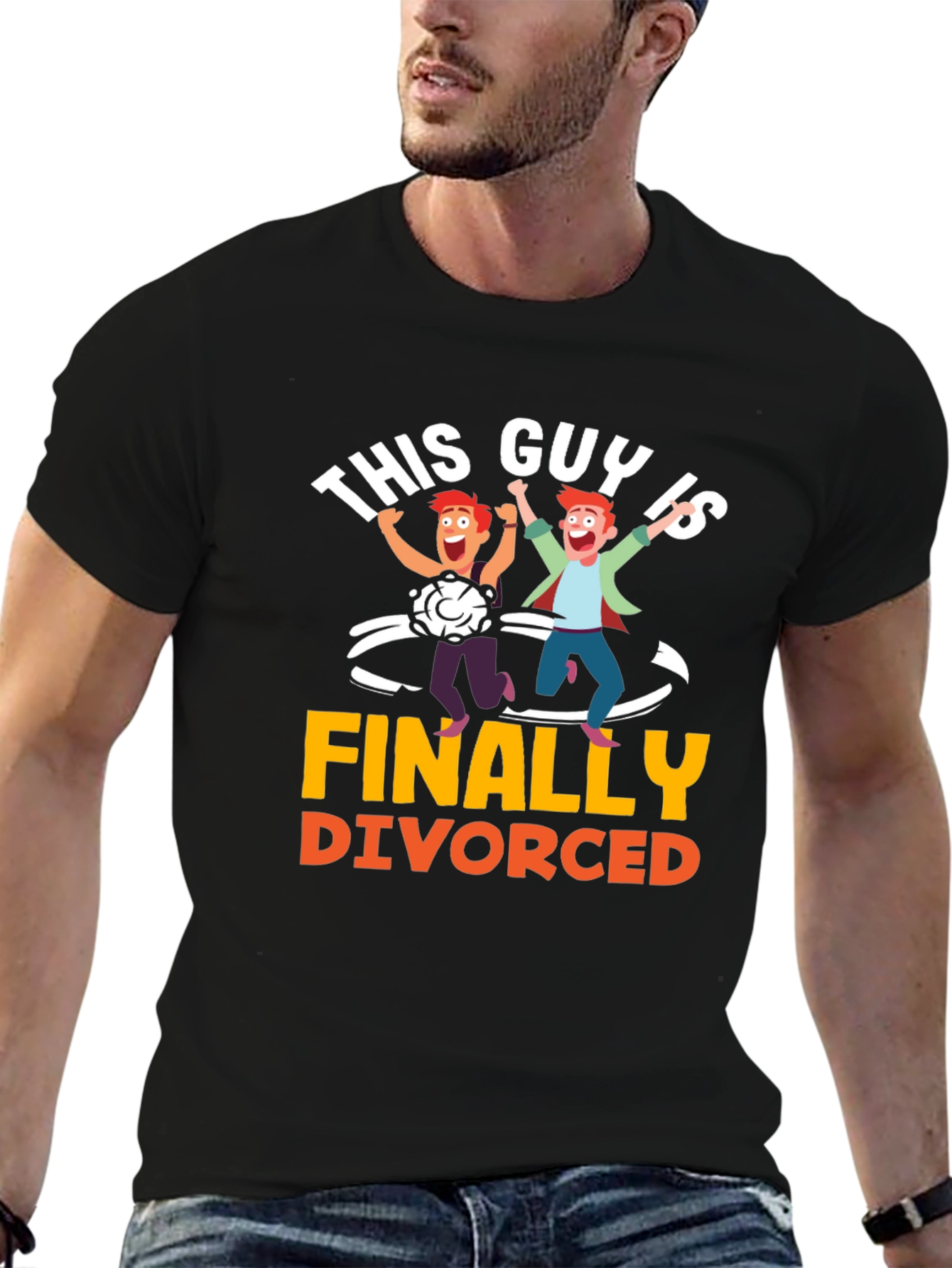 Black Finally Divorced T-Shirt view 6