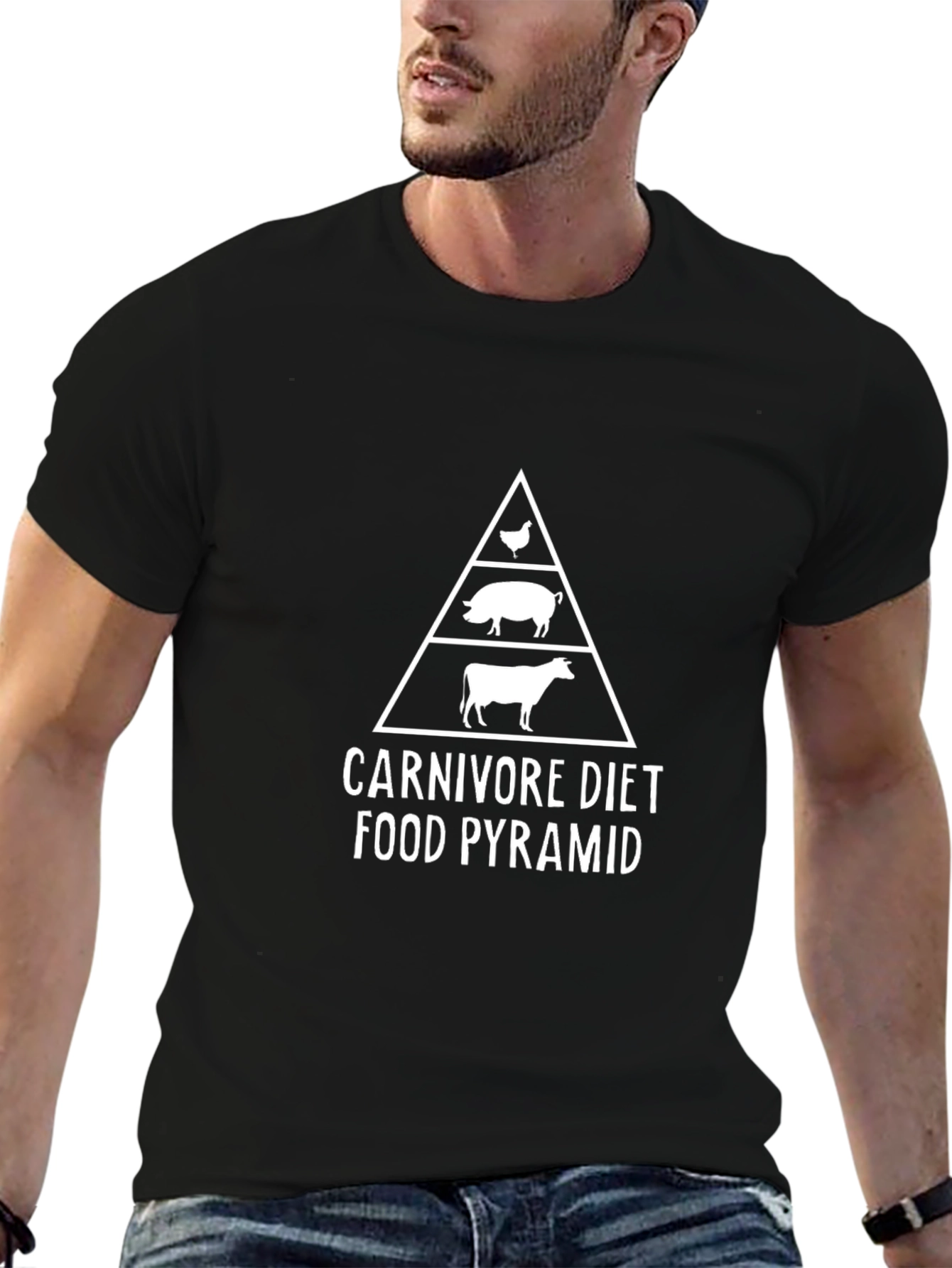 Carnivore Diet Food Pyramid Graphic Tee - 6