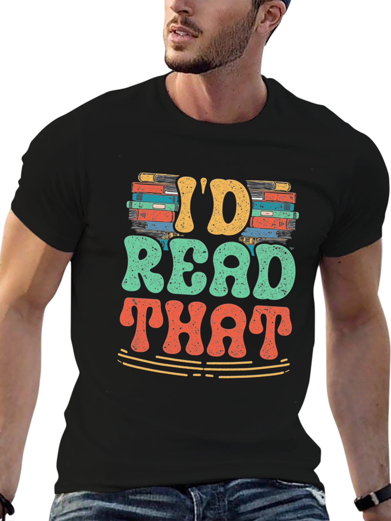 Black I'd Read That T-Shirt - Book Lover Tee view 6