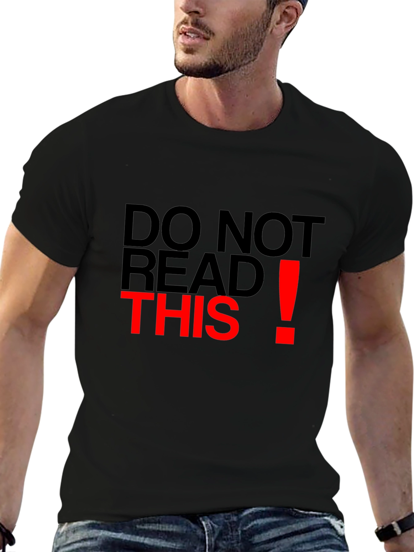 Black Do Not Read This Graphic Tee view 6
