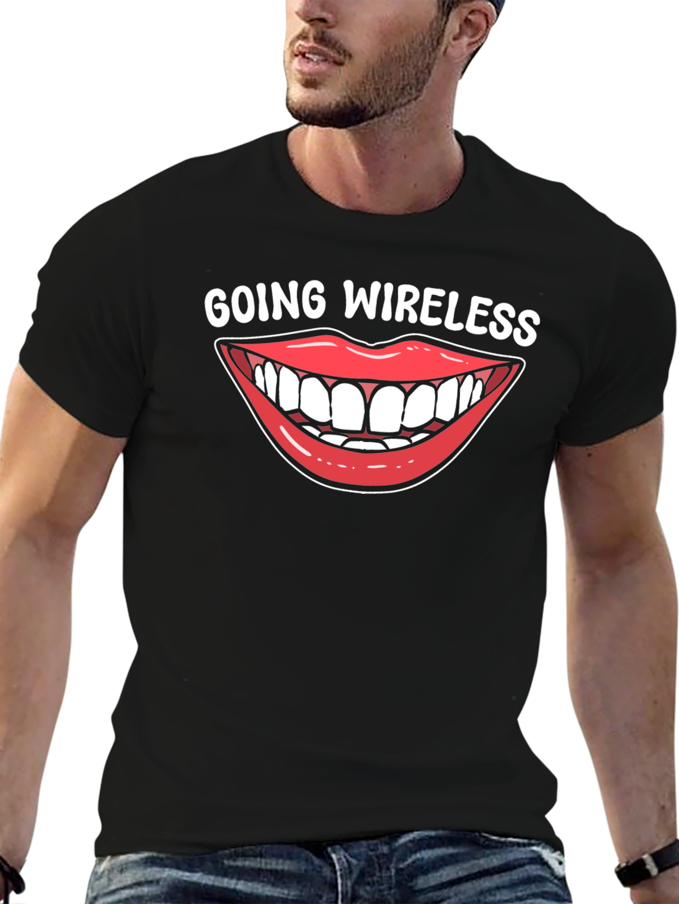 Black Going Wireless T-Shirt view 6