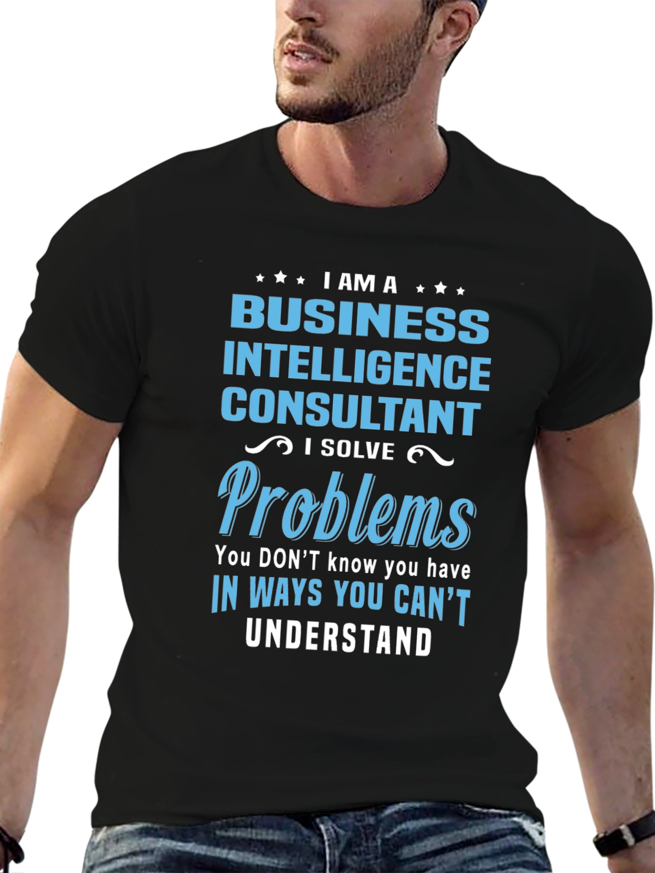 Black Business Intelligence Consultant T-Shirt view 6