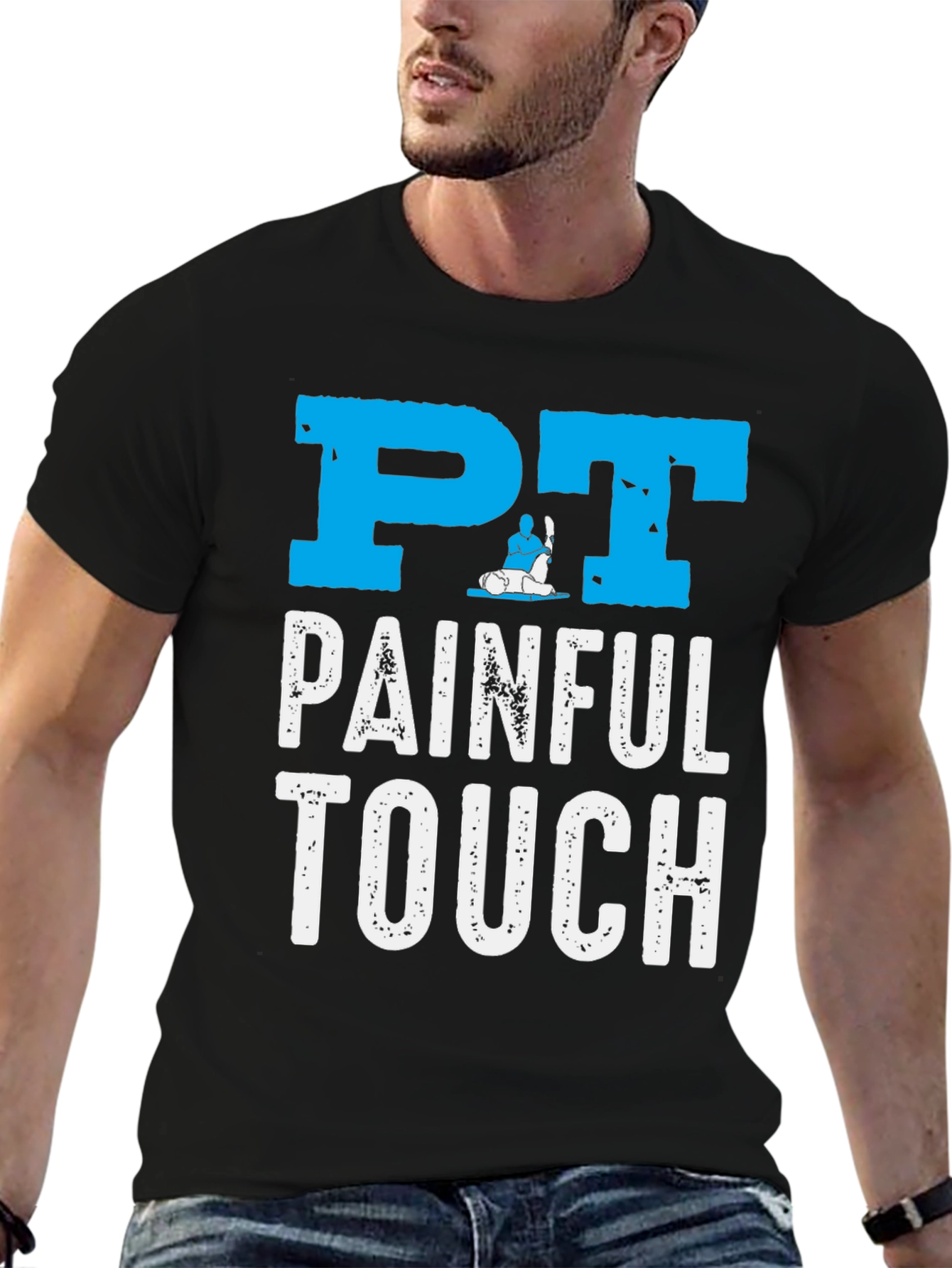 Black PT Painful Touch Graphic Tee - Physical Therapy Shirt view 6