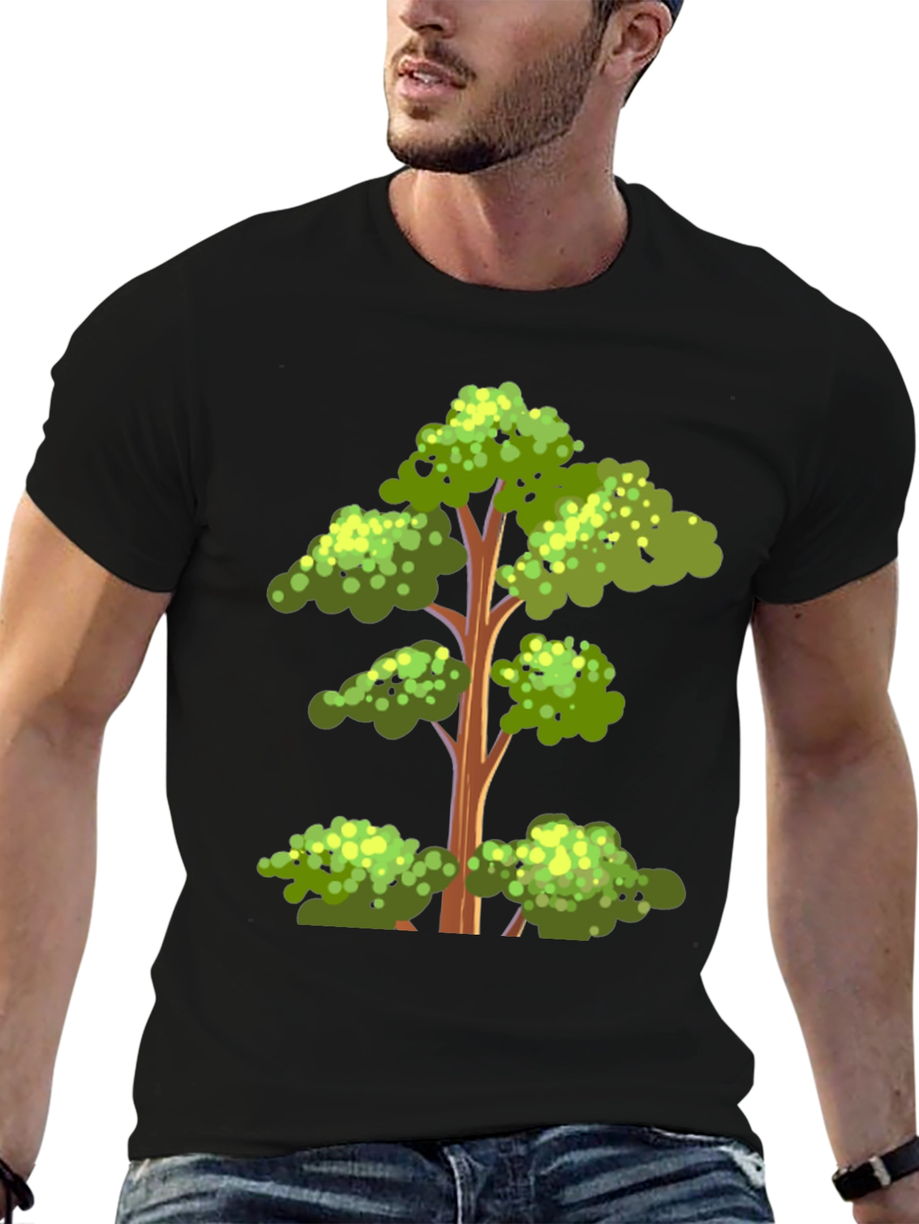 Black Tree Graphic Tee - Nature Inspired Menswear view 6