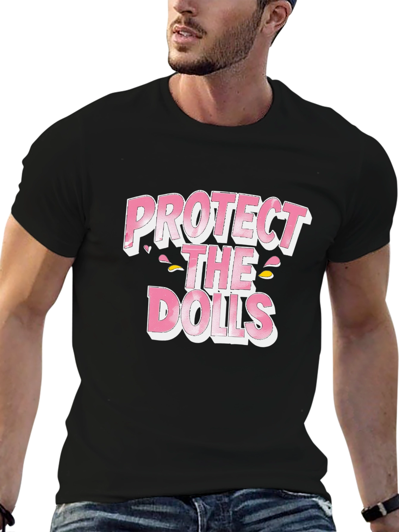 Black Protect The Dolls Graphic T-Shirt view 6