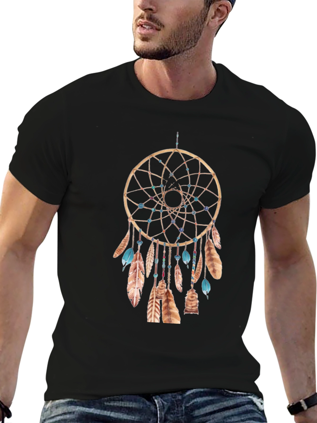 Black Dreamcatcher Graphic T-Shirt view 6