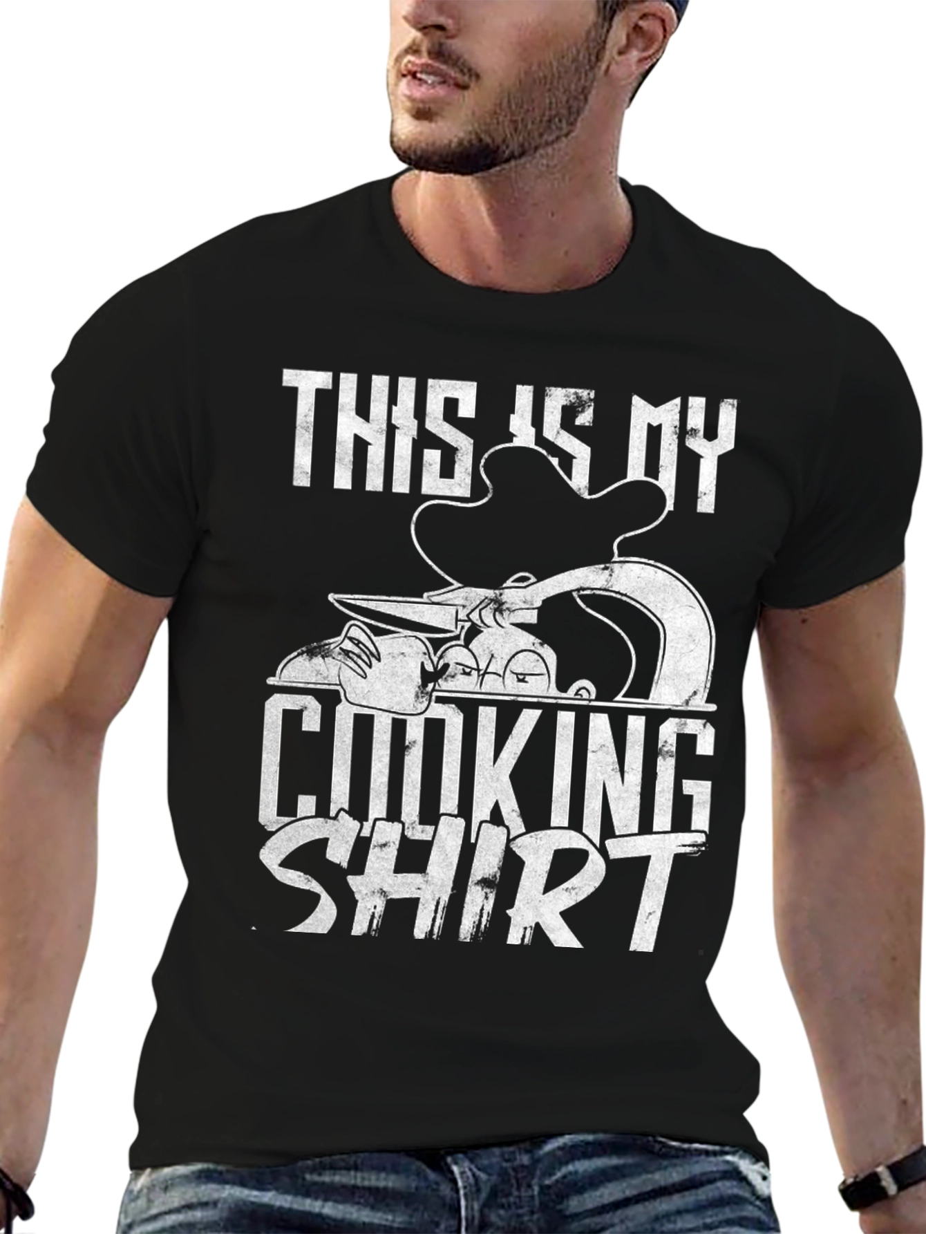 Black This is My Cooking Shirt - Chef T-Shirt view 6