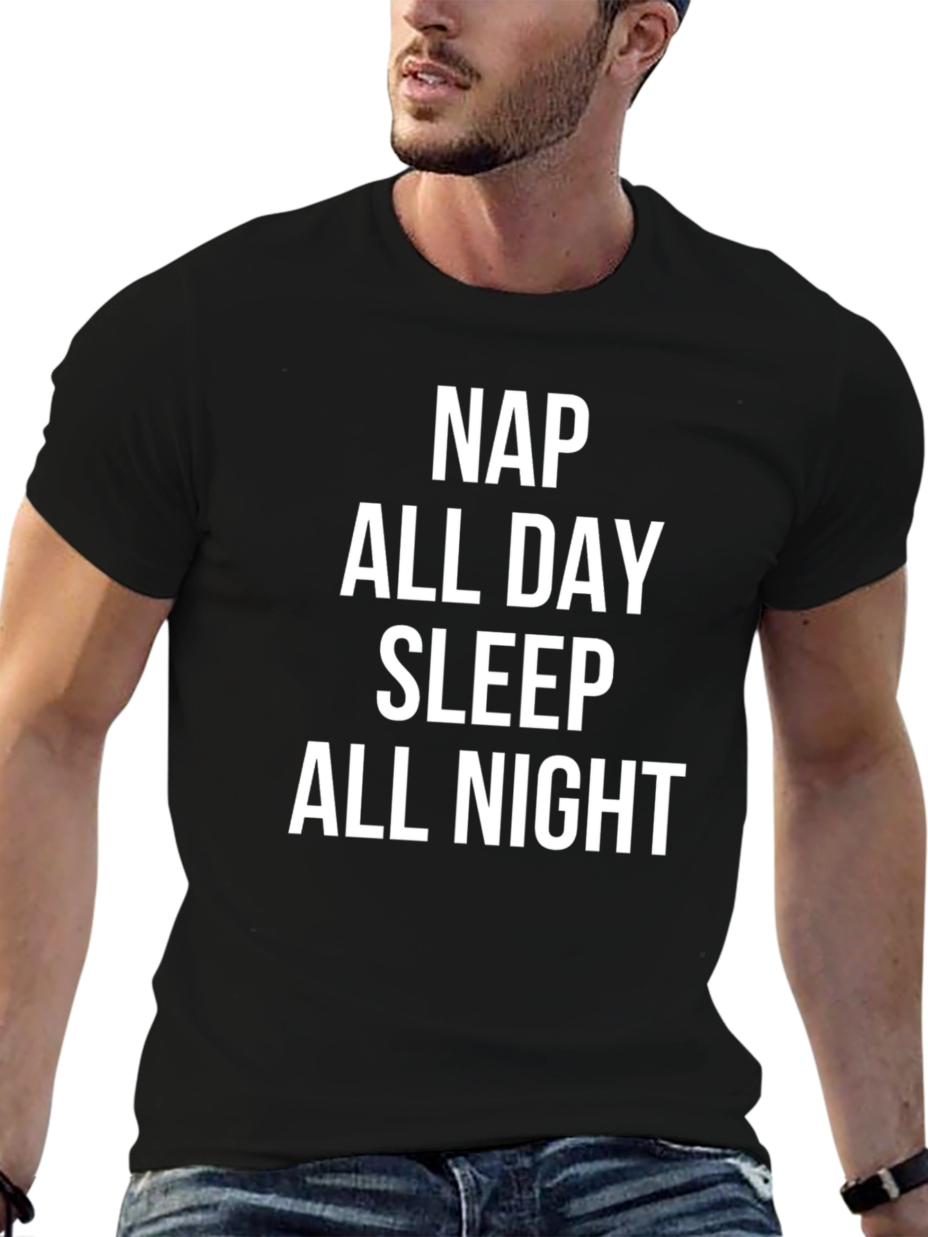 Black Nap All Day Sleep All Night Graphic Tee view 6