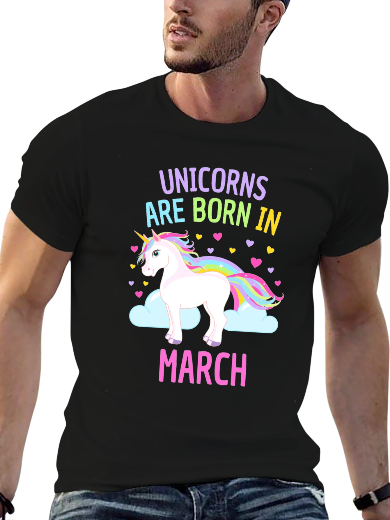 Unicorn Born in March T-Shirt - 6