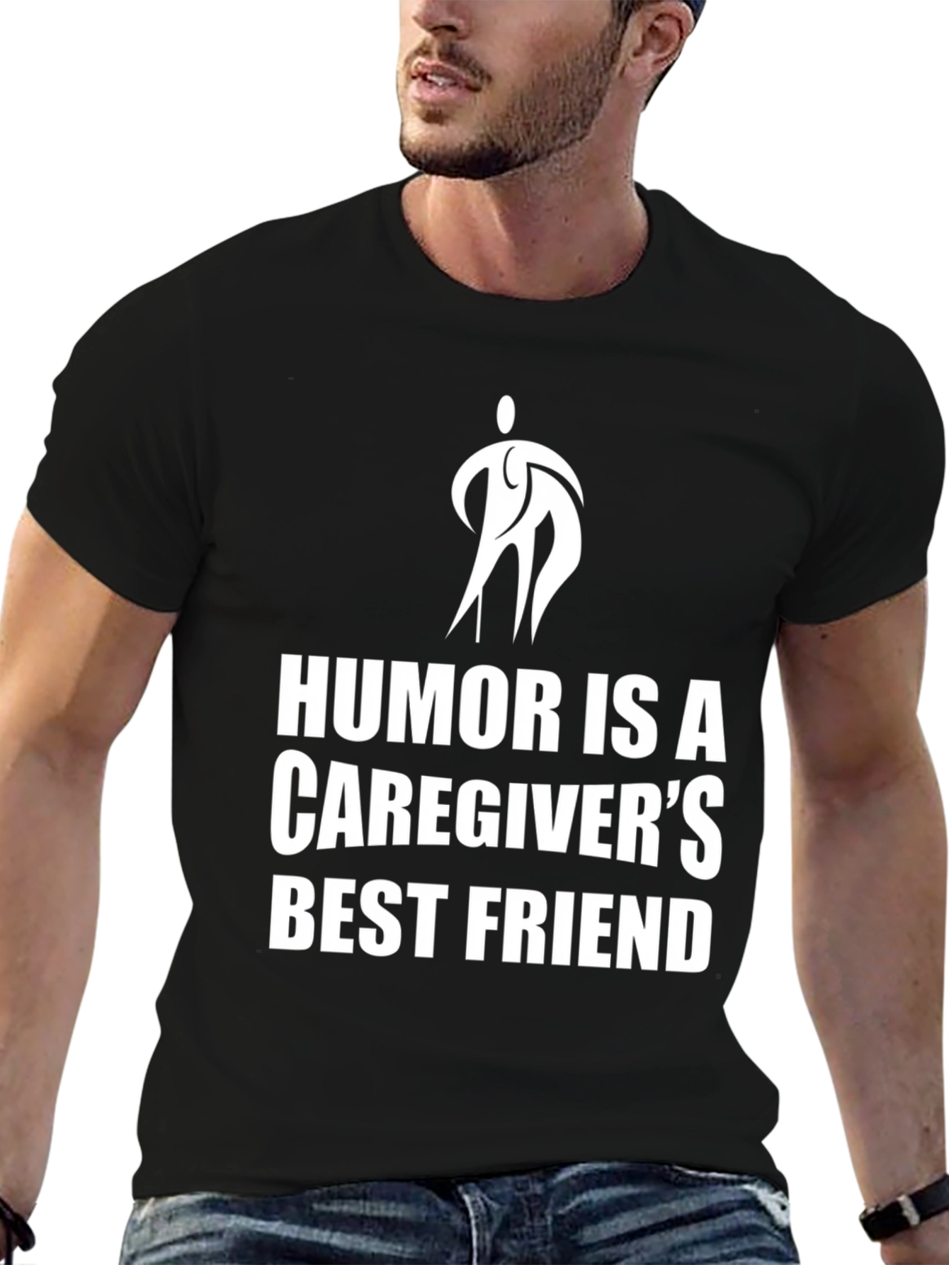 Black Humor is a Caregiver's Best Friend T-Shirt view 6