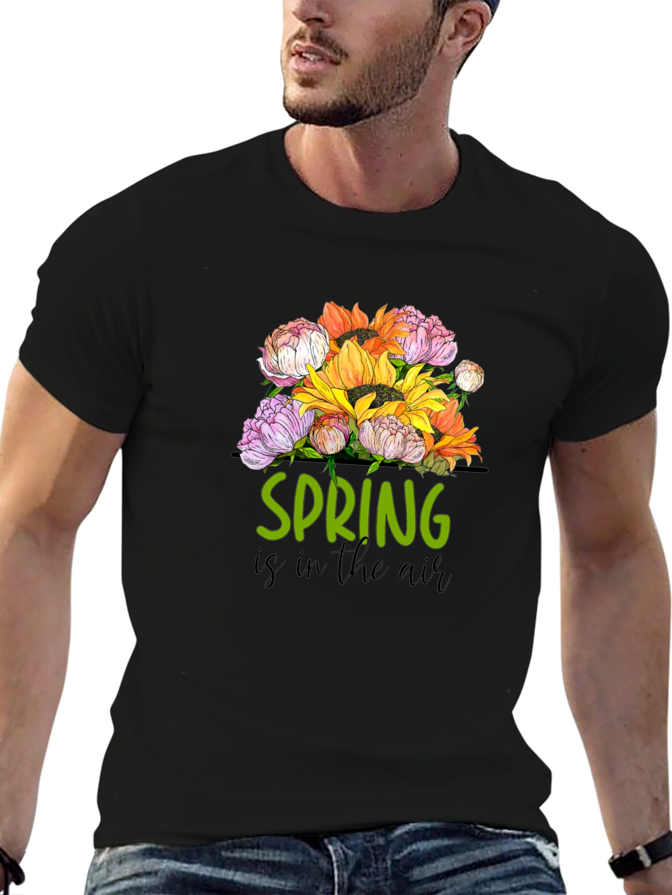 Black Spring is in the Air Graphic T-Shirt view 6