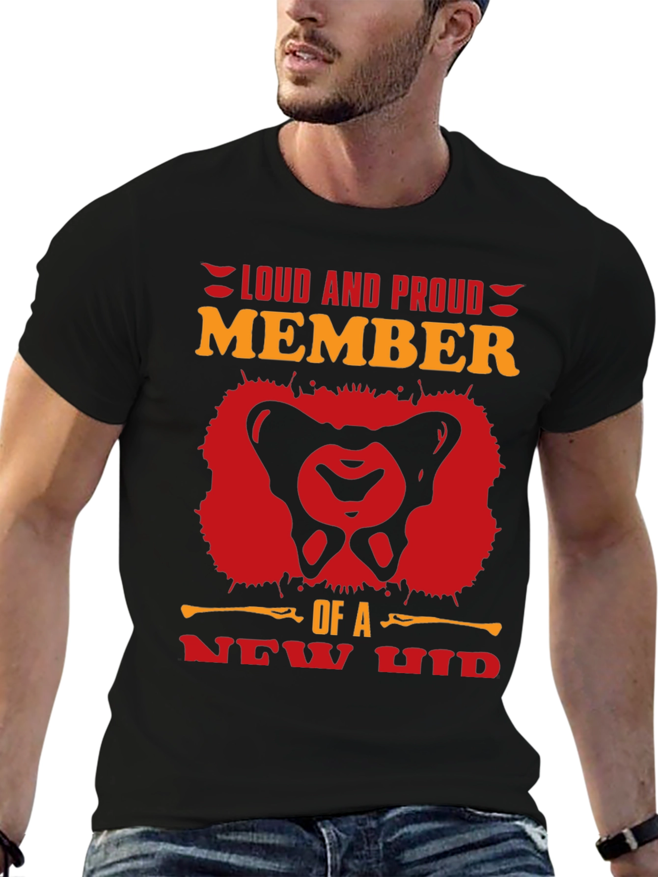 Black Loud and Proud Member T-Shirt - New Hip view 6