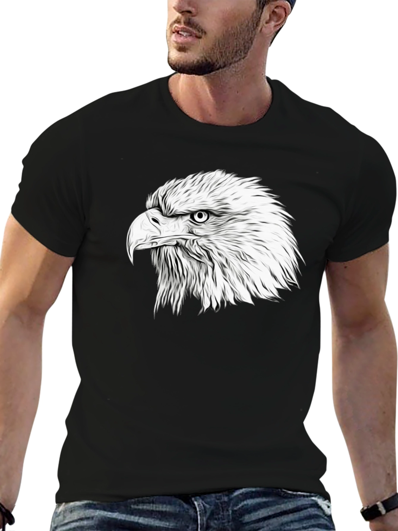 Black Black Eagle Graphic T-Shirt view 6