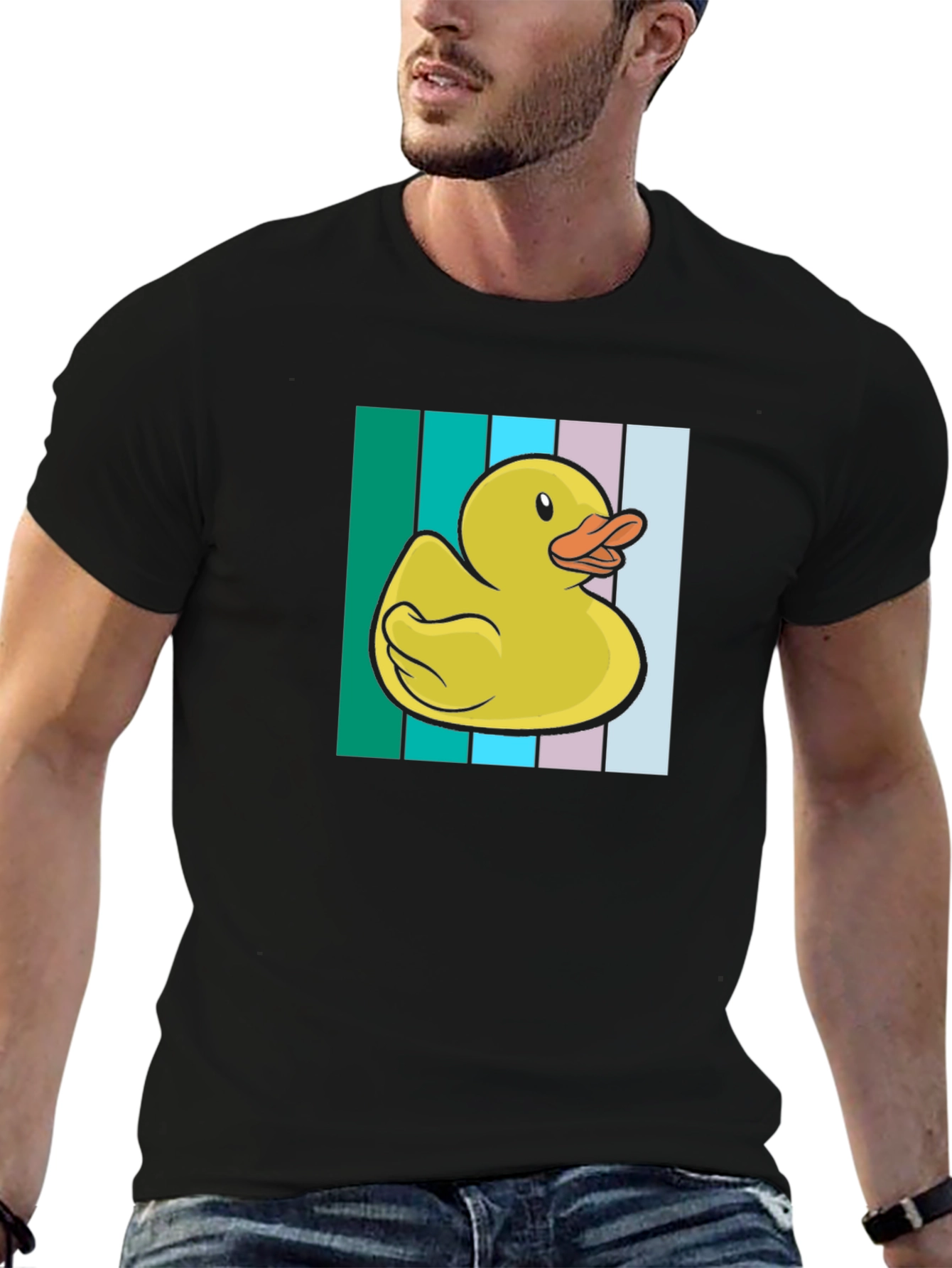 Black Rubber Duck T-Shirt - Fun and Quirky Design view 6