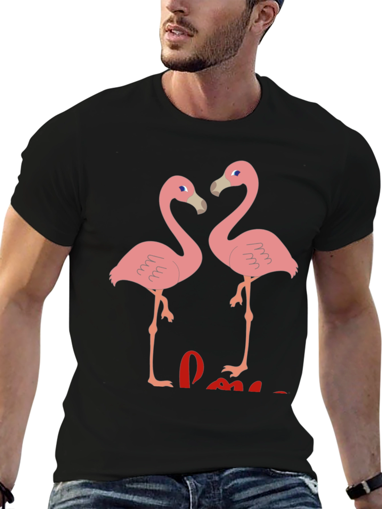 Black Flamingo Love T-Shirt view 6