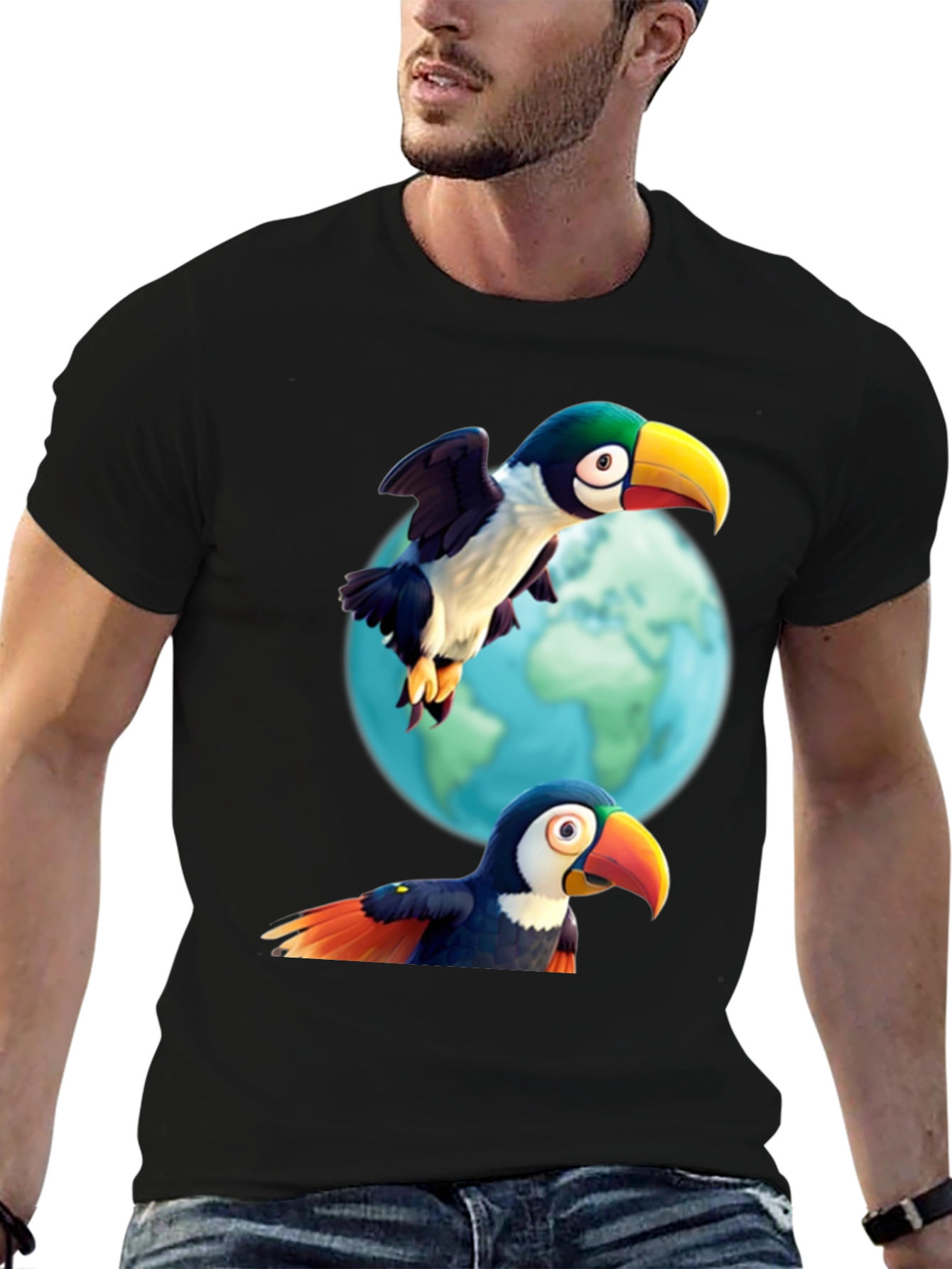 Black Toucan T-Shirt: A Tropical Adventure! view 6