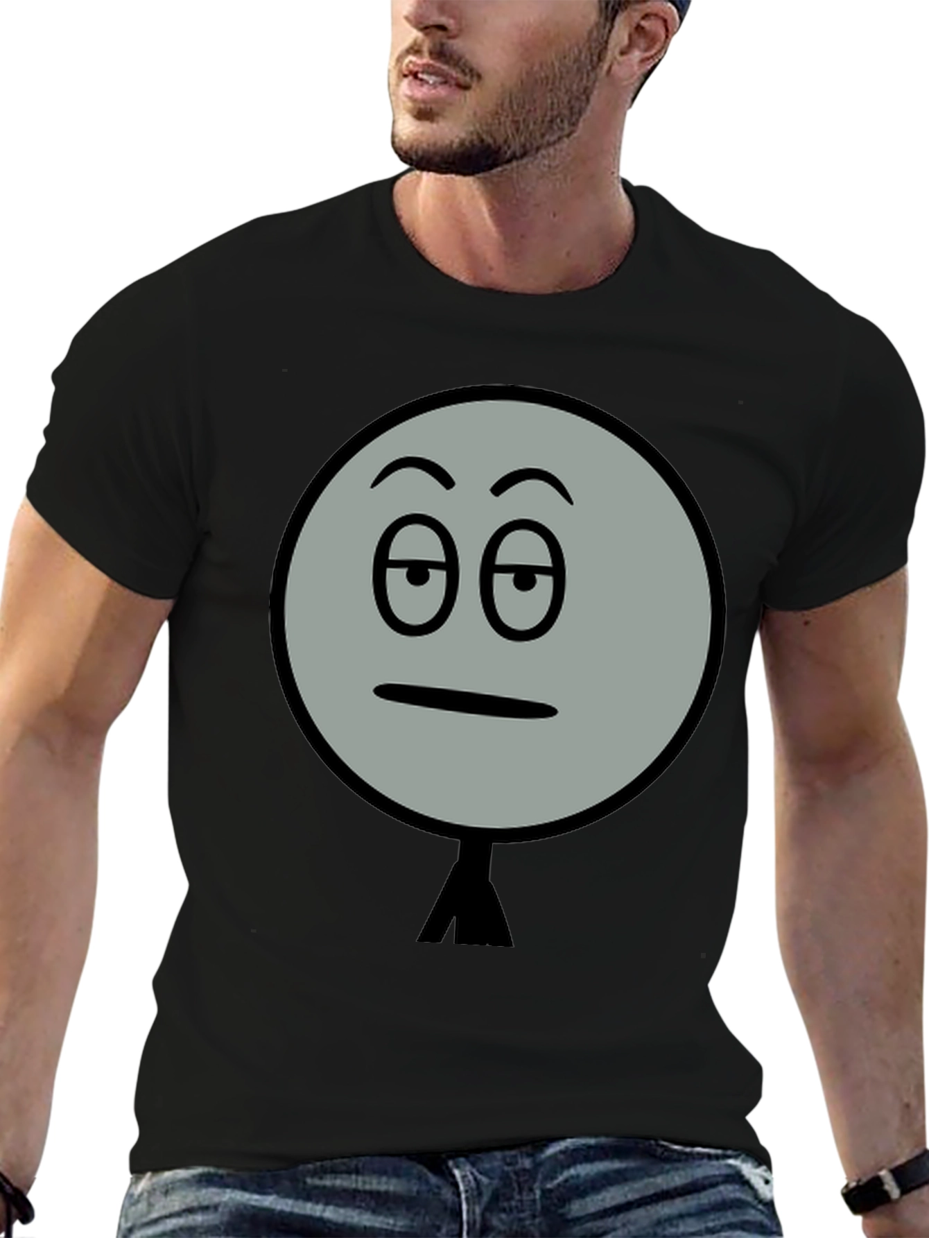 Black Sarcastic Mood T-Shirt - Funny Graphic Tee view 6