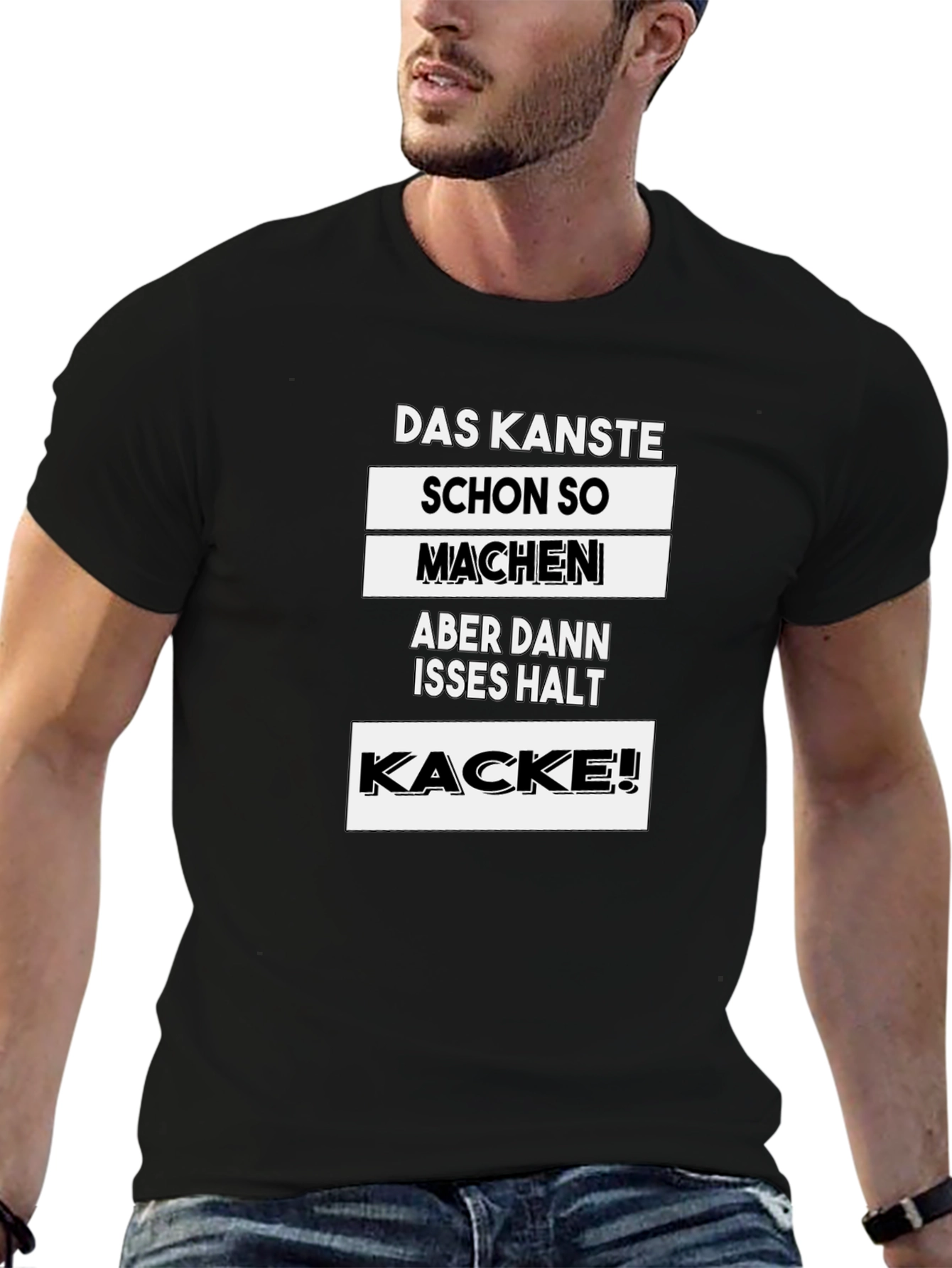 Black Das Kannste Schon So Machen T-Shirt - German Humor Tee view 6