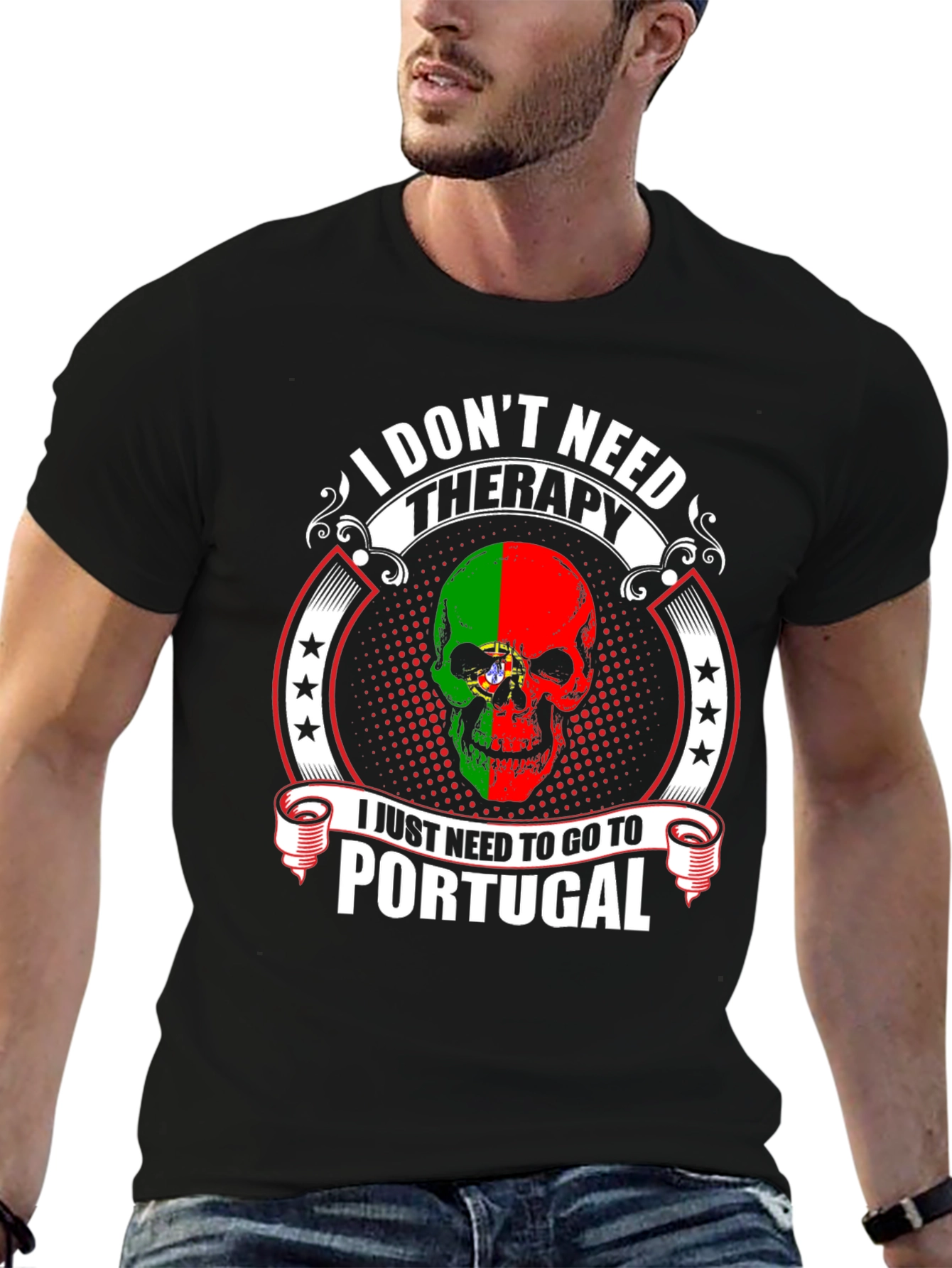 Portugal Skull T-Shirt - Therapy Alternative Tee - 6
