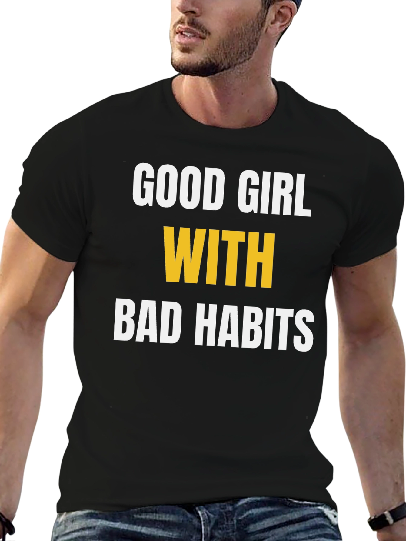 Black Good Girl Bad Habits Graphic Tee view 6