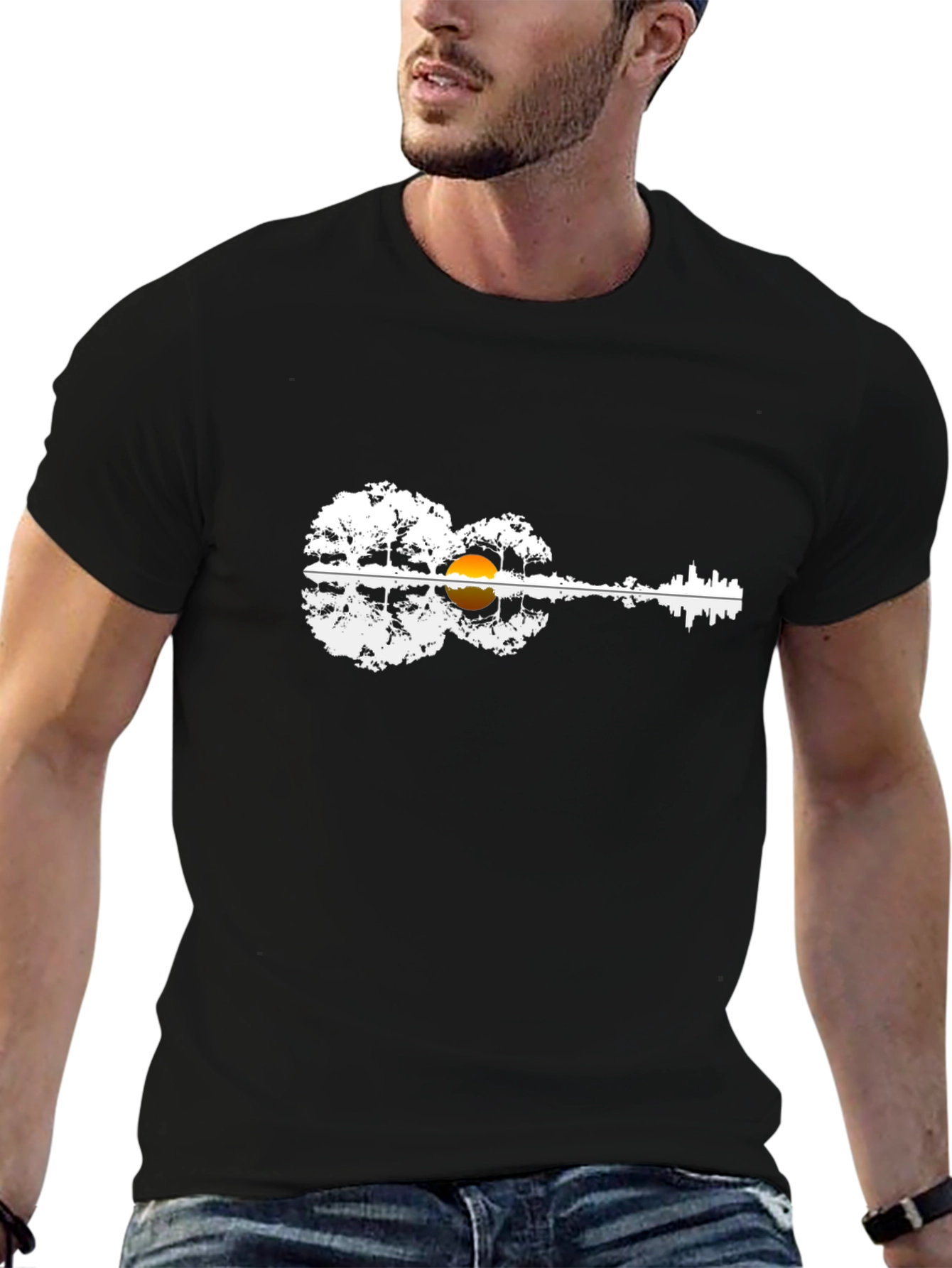 Guitar Landscape Graphic Tee - 6