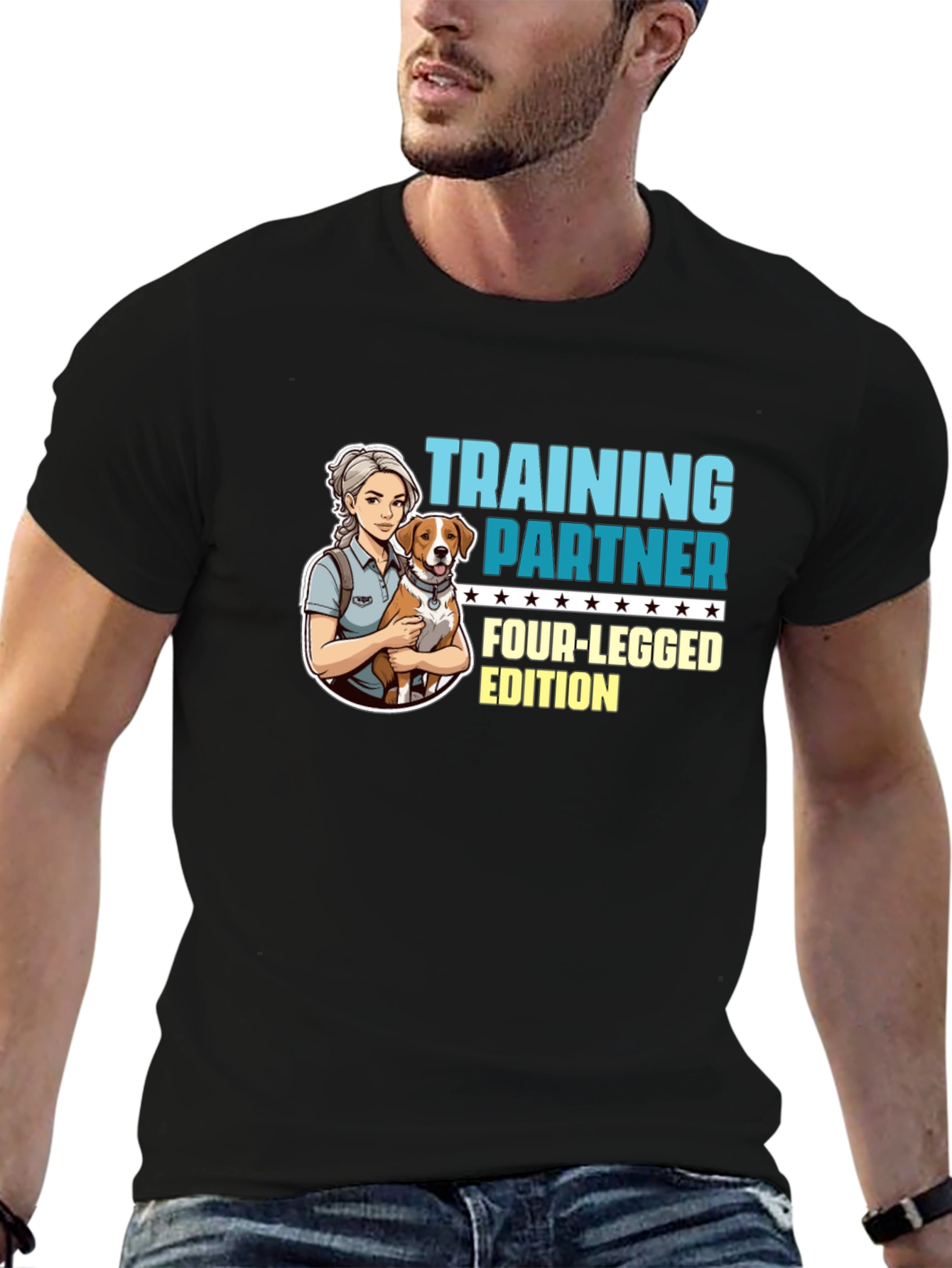 Black Training Partner Four-Legged Edition T-Shirt view 6