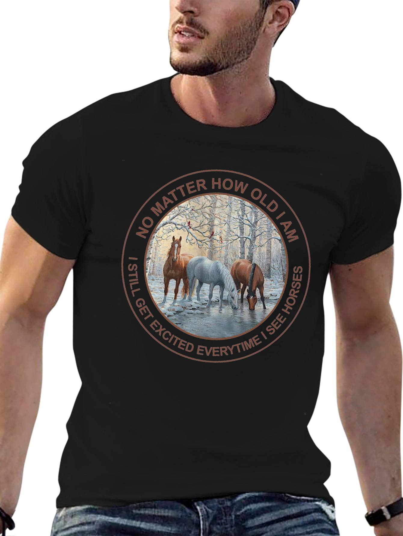 Black Horse Lover T-Shirt - No Matter How Old view 6