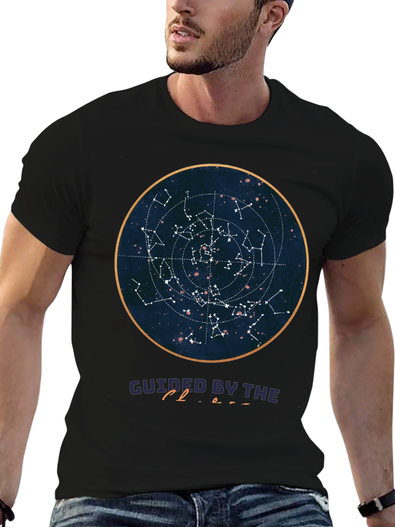 Black Celestial Constellation T-Shirt view 6