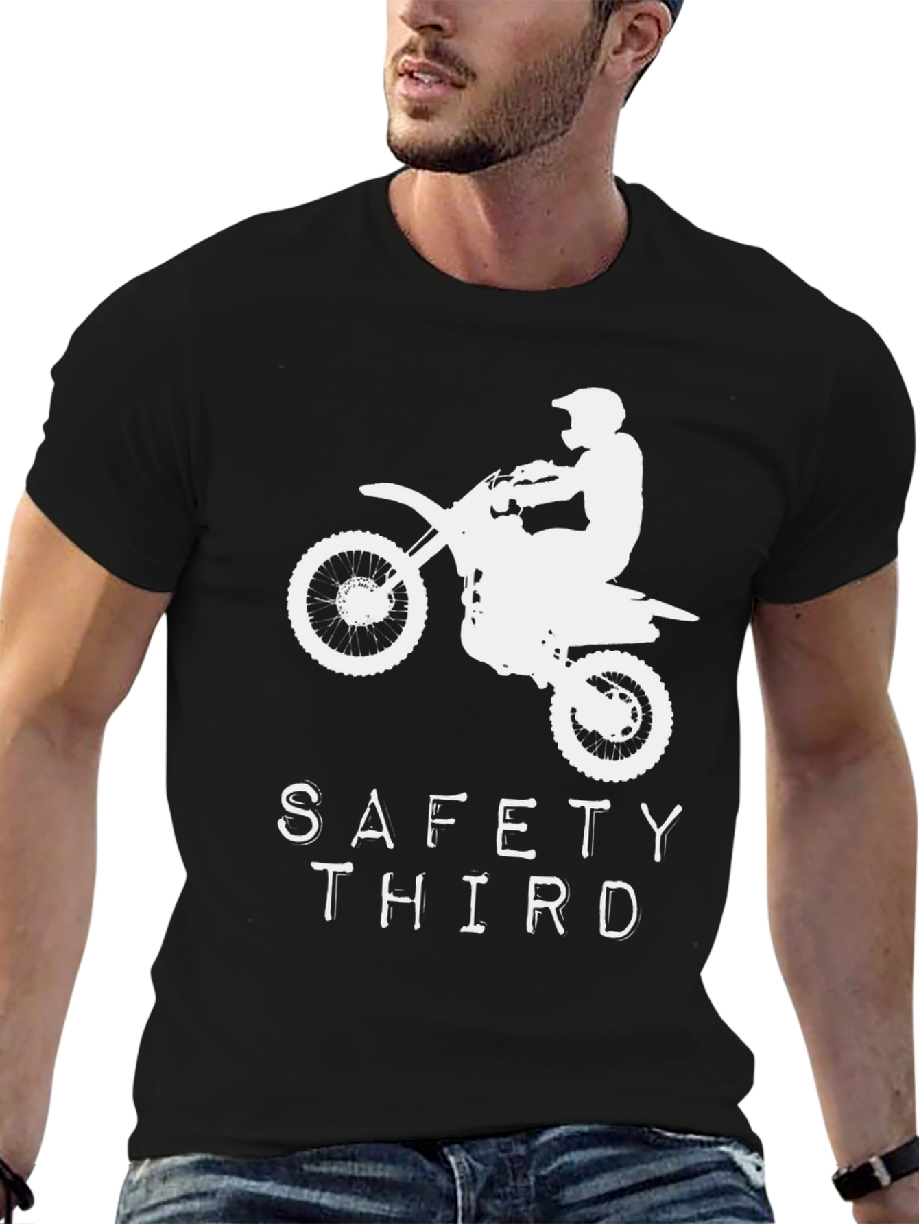 Black Safety Third Motocross T-Shirt view 6