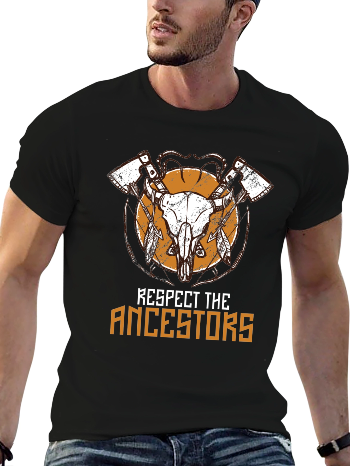 Black Respect The Ancestors Graphic Tee view 6