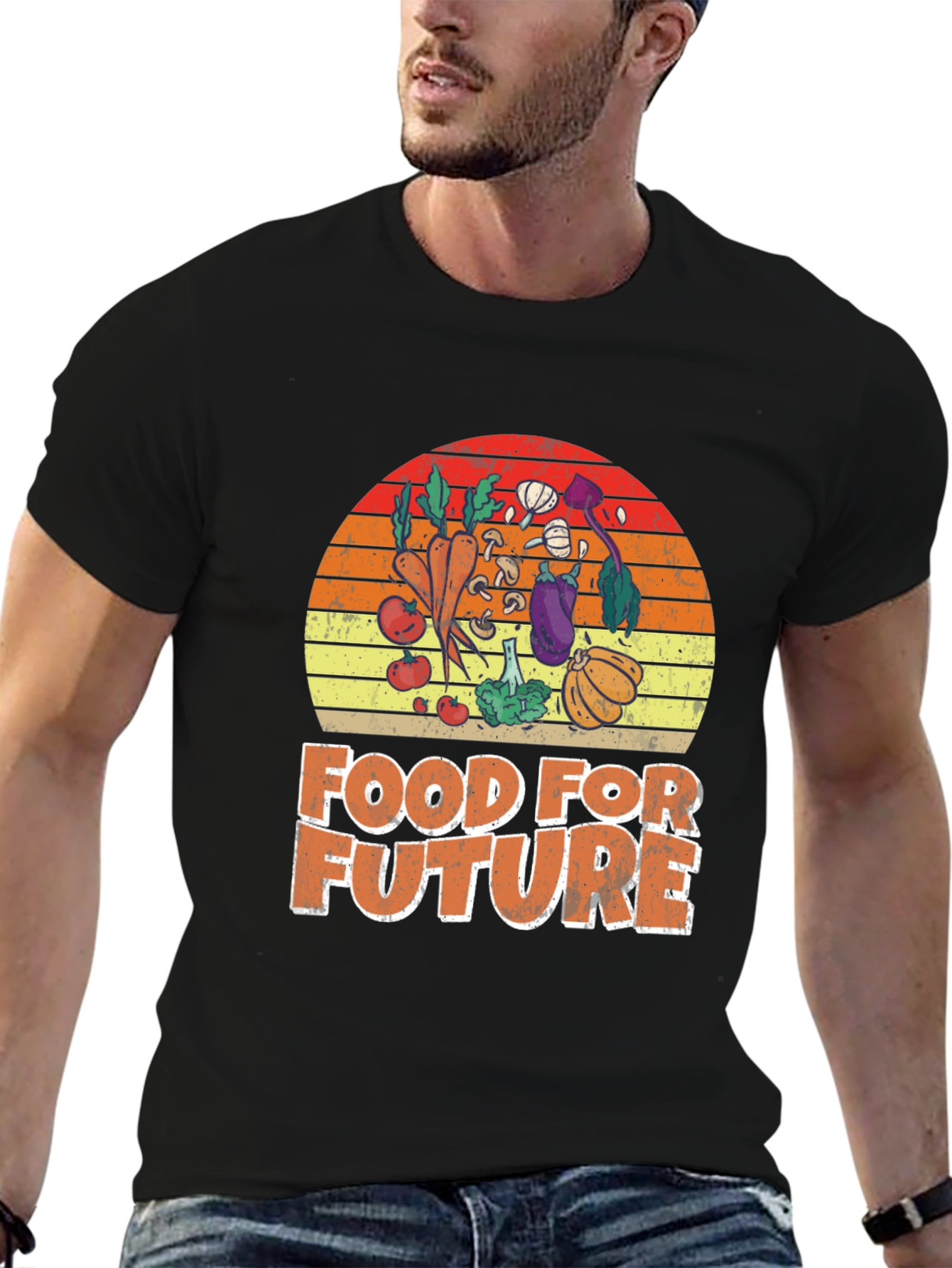 Black Food for Future Graphic T-Shirt view 6