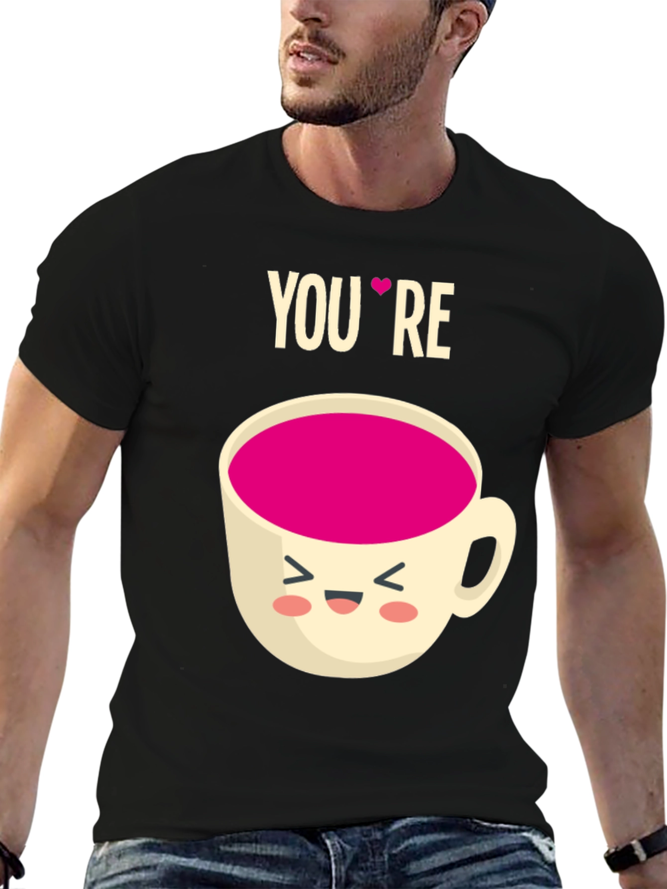 Black You're My Cup of Tea Graphic Tee - Black view 6