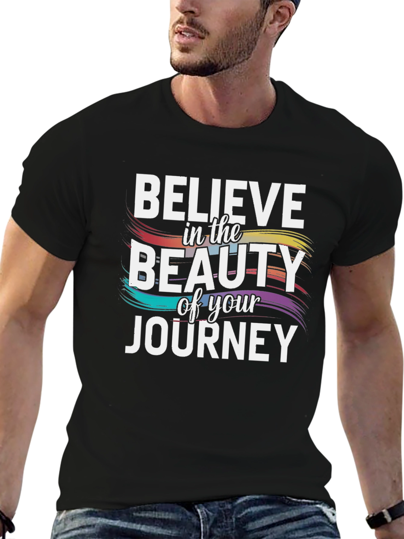 Black Believe in Beauty Journey T-Shirt view 6