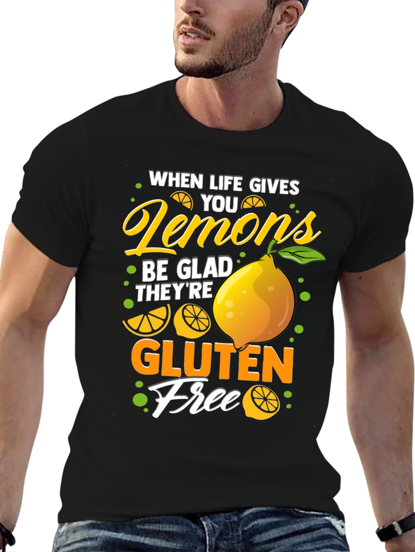 Black Lemon Gluten Free Graphic Tee view 6