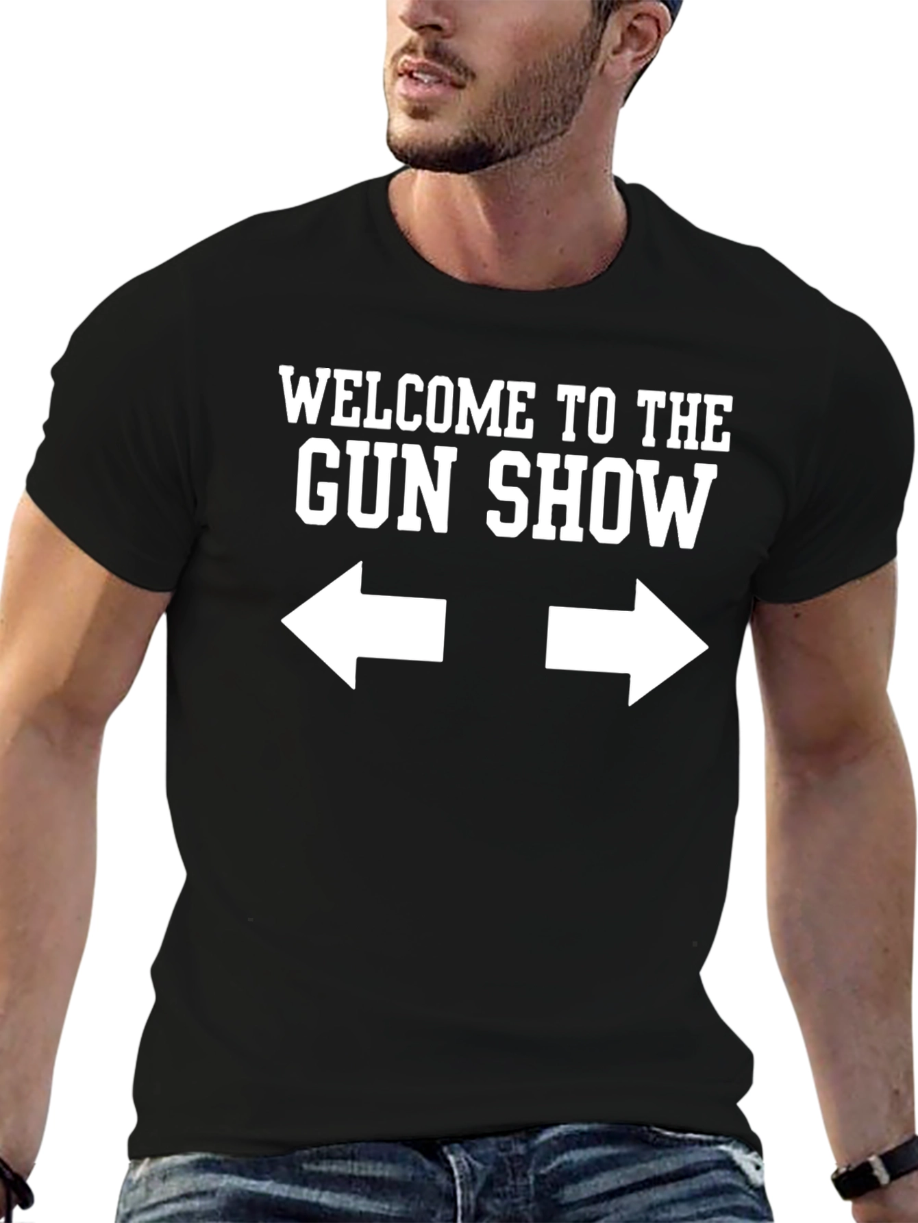 Black Welcome To The Gun Show T-Shirt view 6