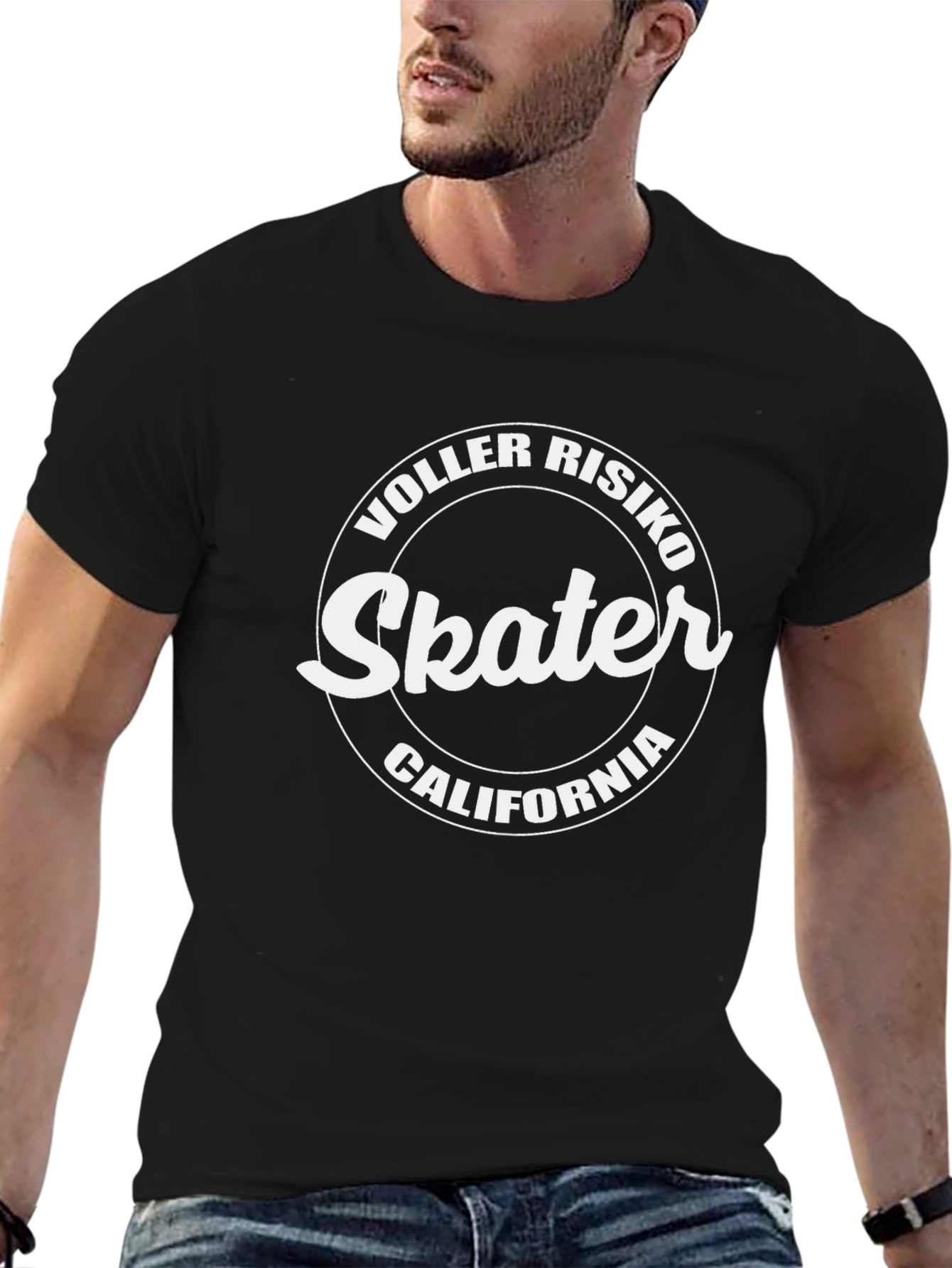 Black Voller Risko Skater California T-Shirt - Black view 6