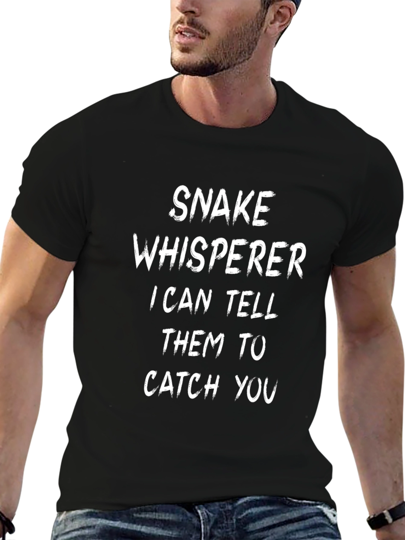 Black Snake Whisperer T-Shirt - Funny Snake Lover Tee view 6