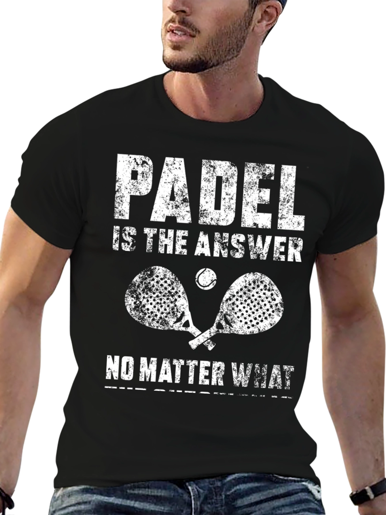 Black Padel Is The Answer T-Shirt view 6