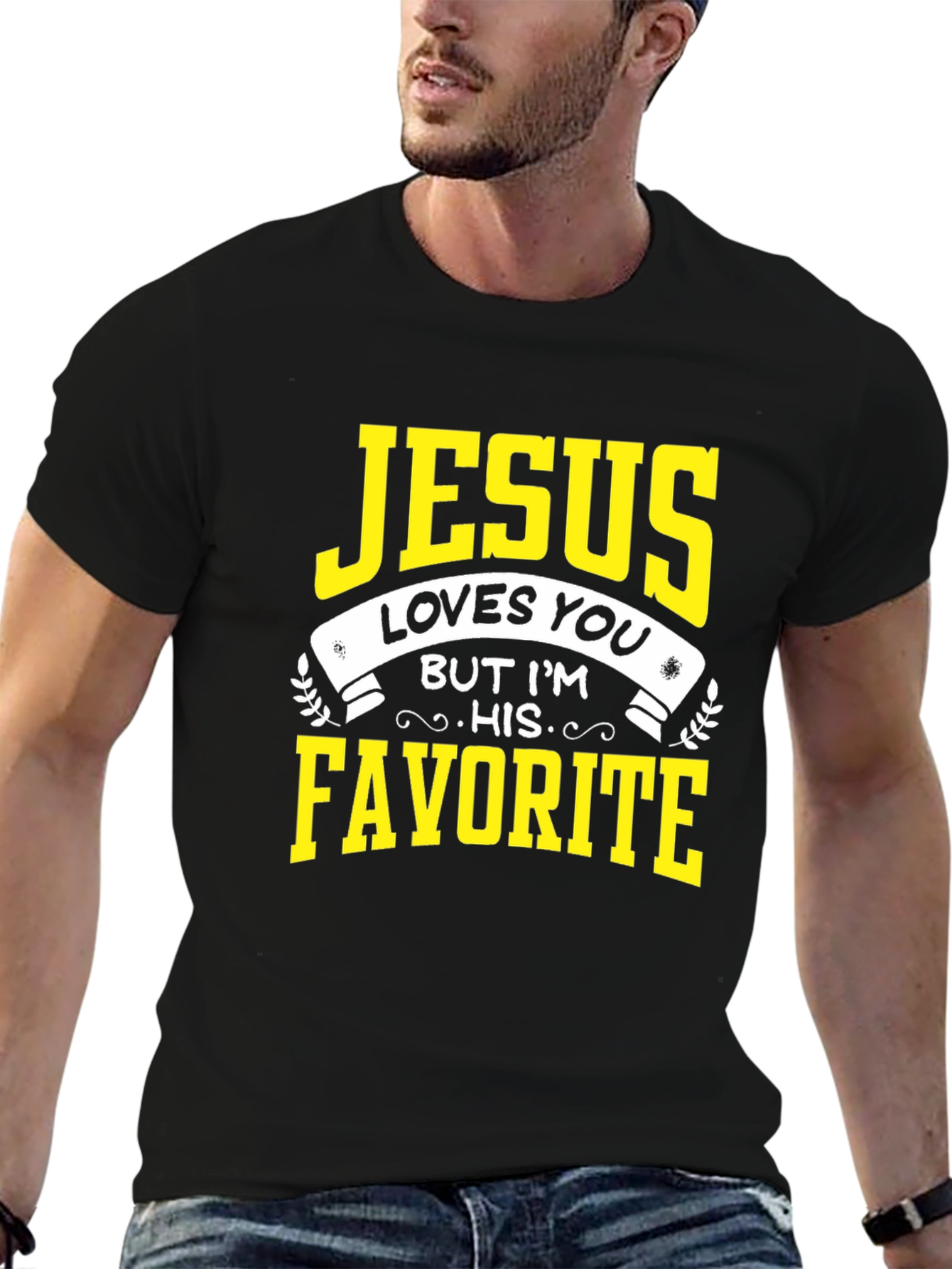 Black Jesus Loves You T-Shirt - His Favorite Tee view 6