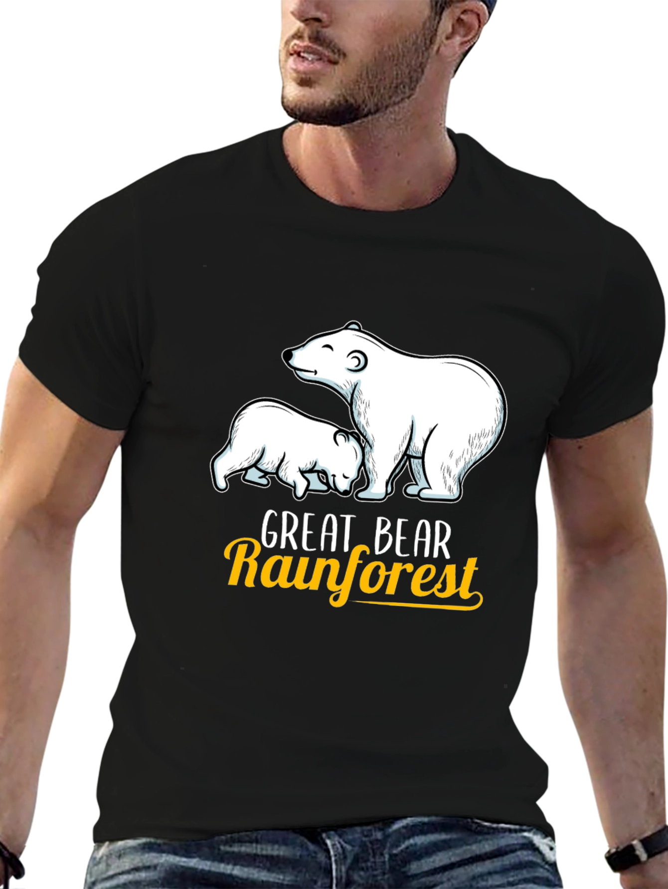 Black Great Bear Rainforest T-Shirt view 6
