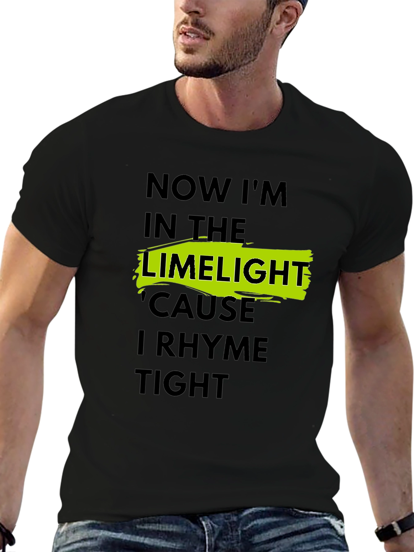 Black LimeLight Rhyme Tight Black T-Shirt view 6