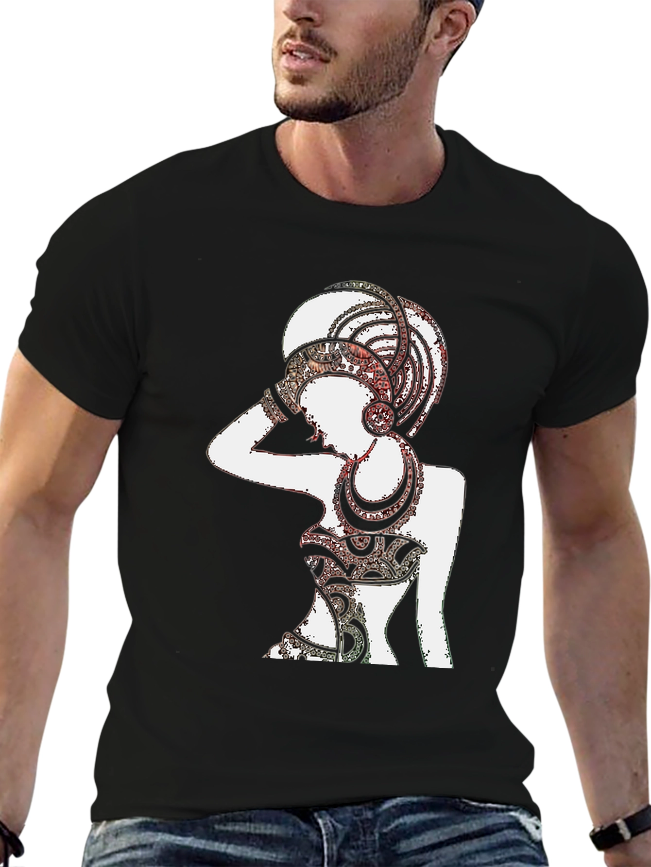 Black Boho Chic Graphic Tee view 6