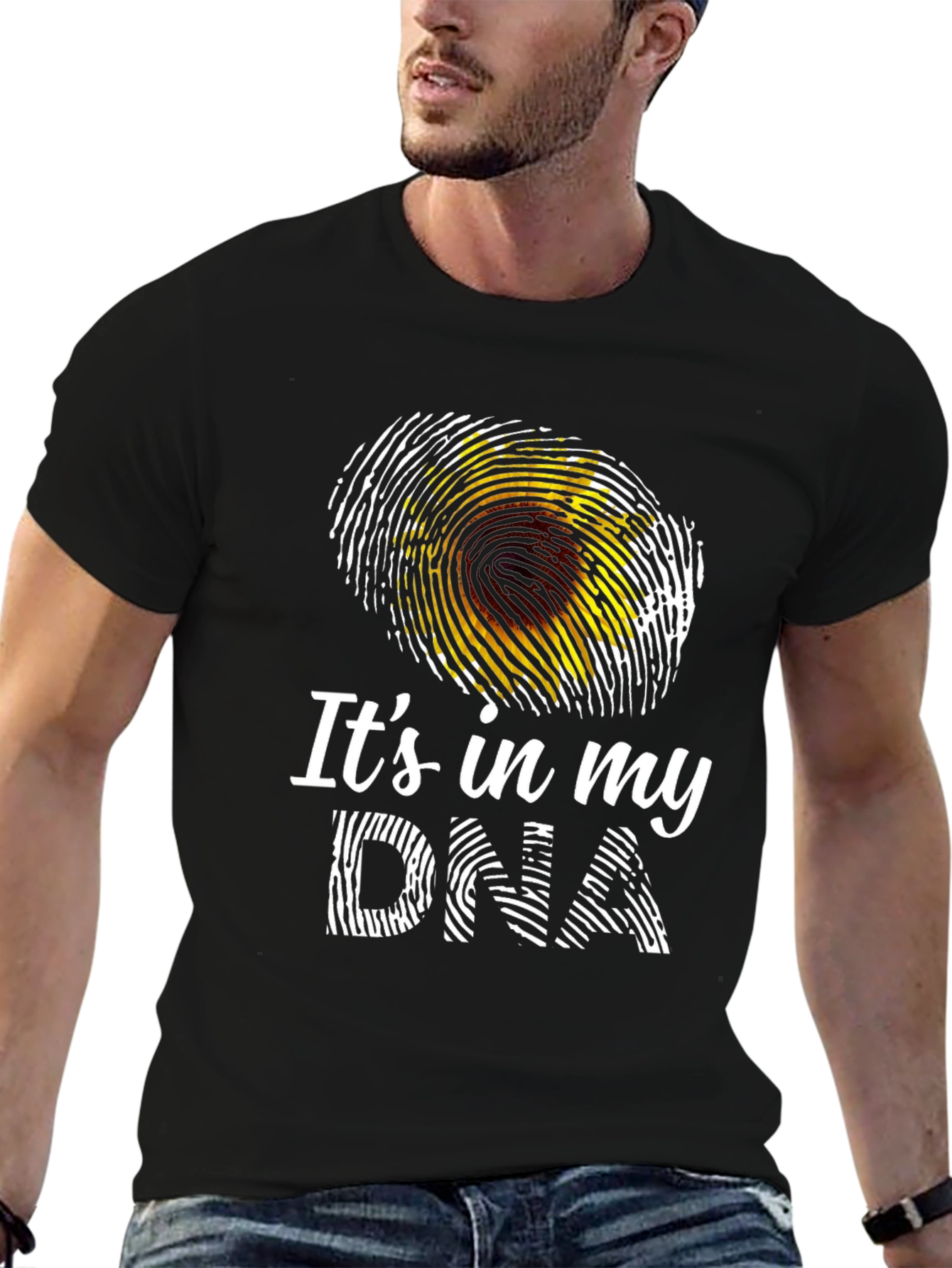 Black Sunflower DNA Graphic Tee - Unique Design! view 6