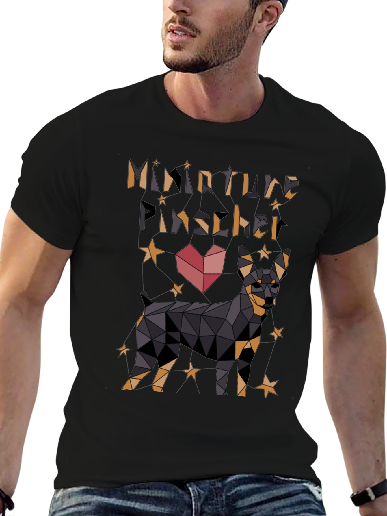 Black Miniature Pinscher Graphic Tee view 6